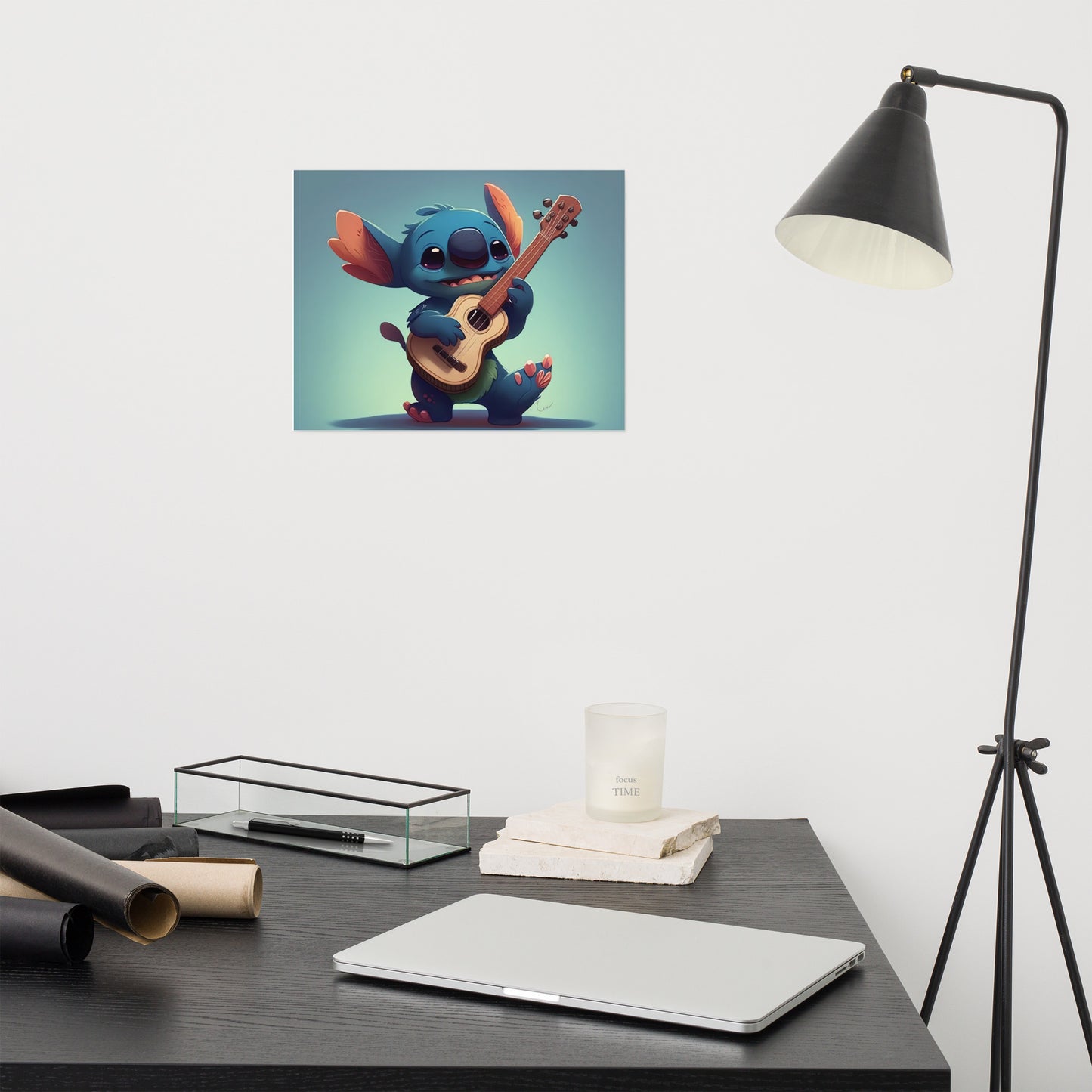 Stitch with ukulele Poster