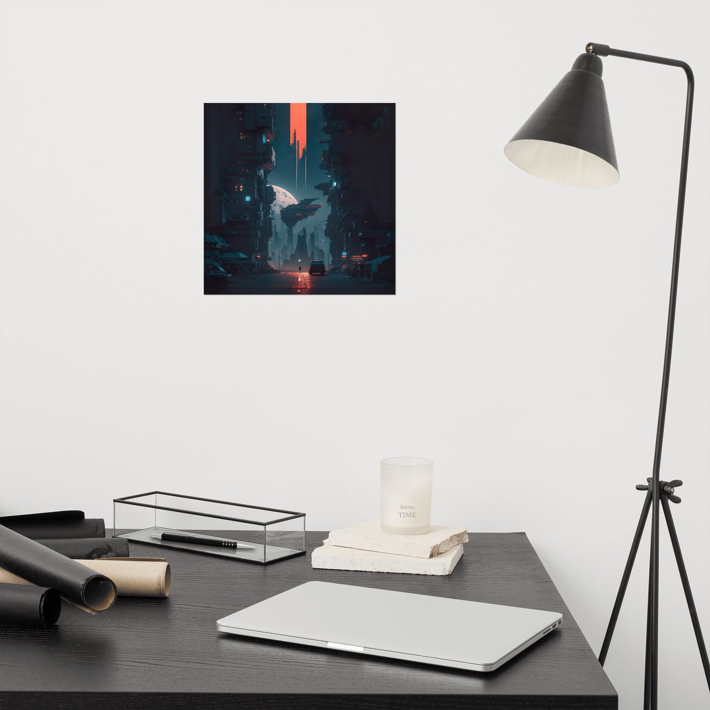Pixel Sci-Fi Night City Poster