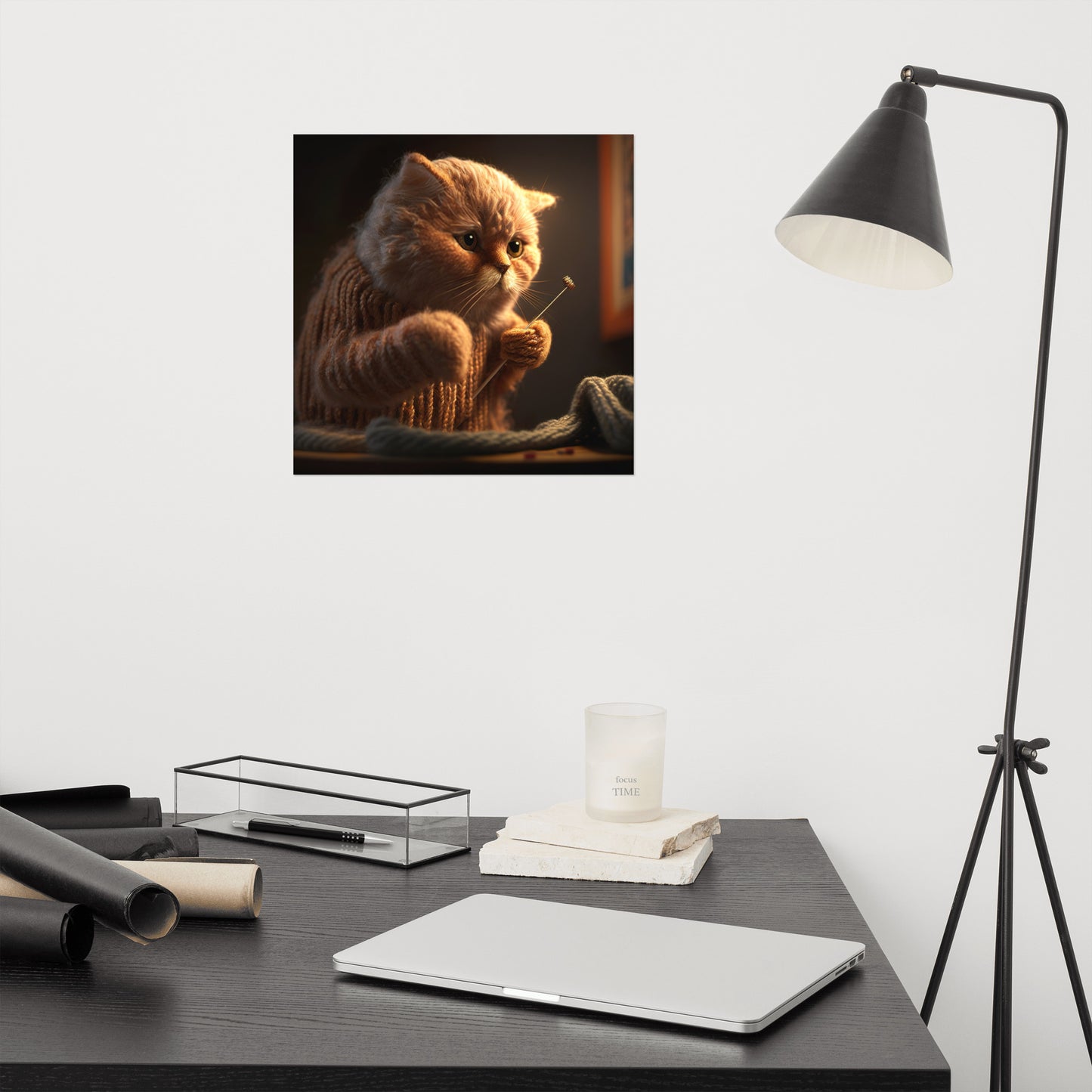 Knit Cat Poster