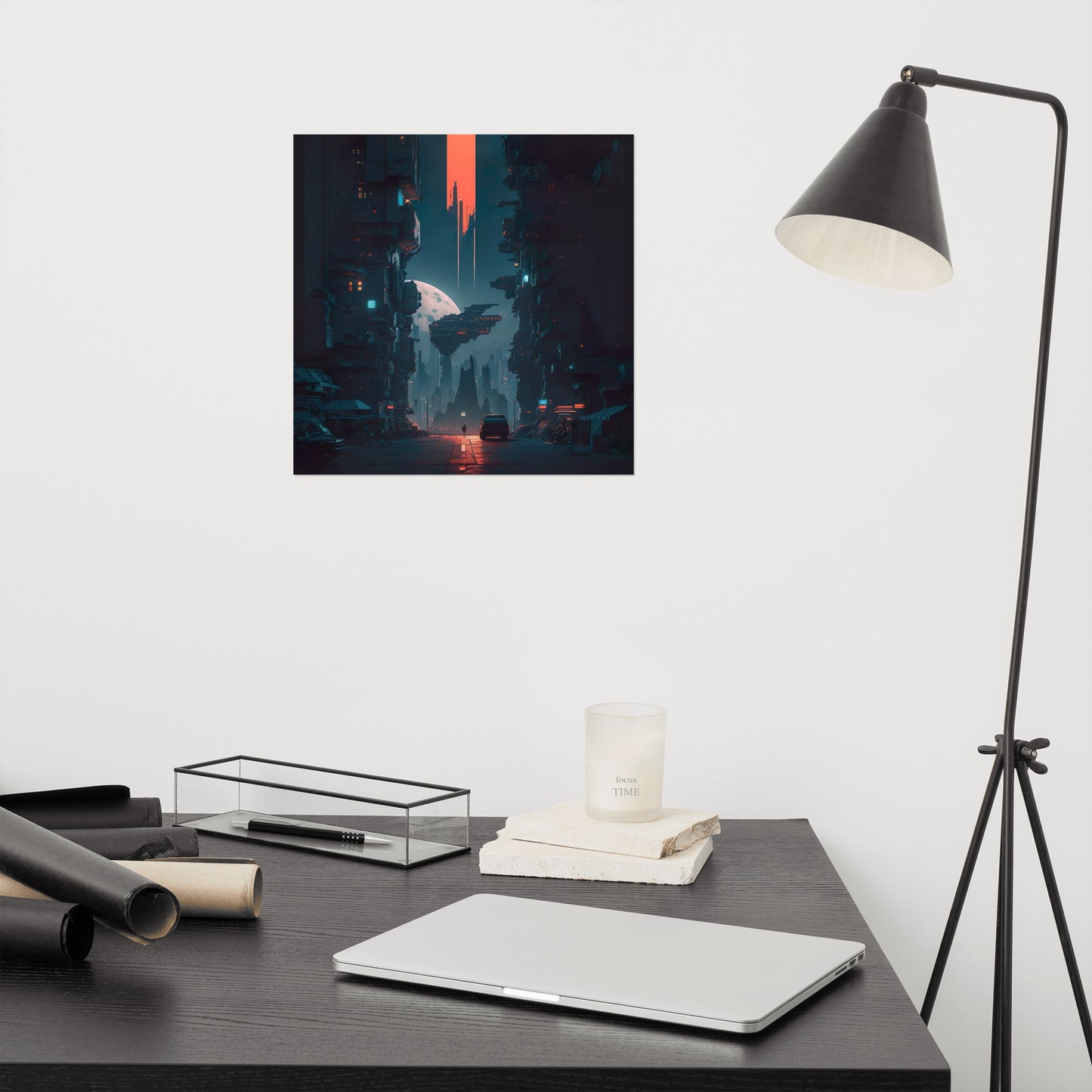 Pixel Sci-Fi Night City Poster