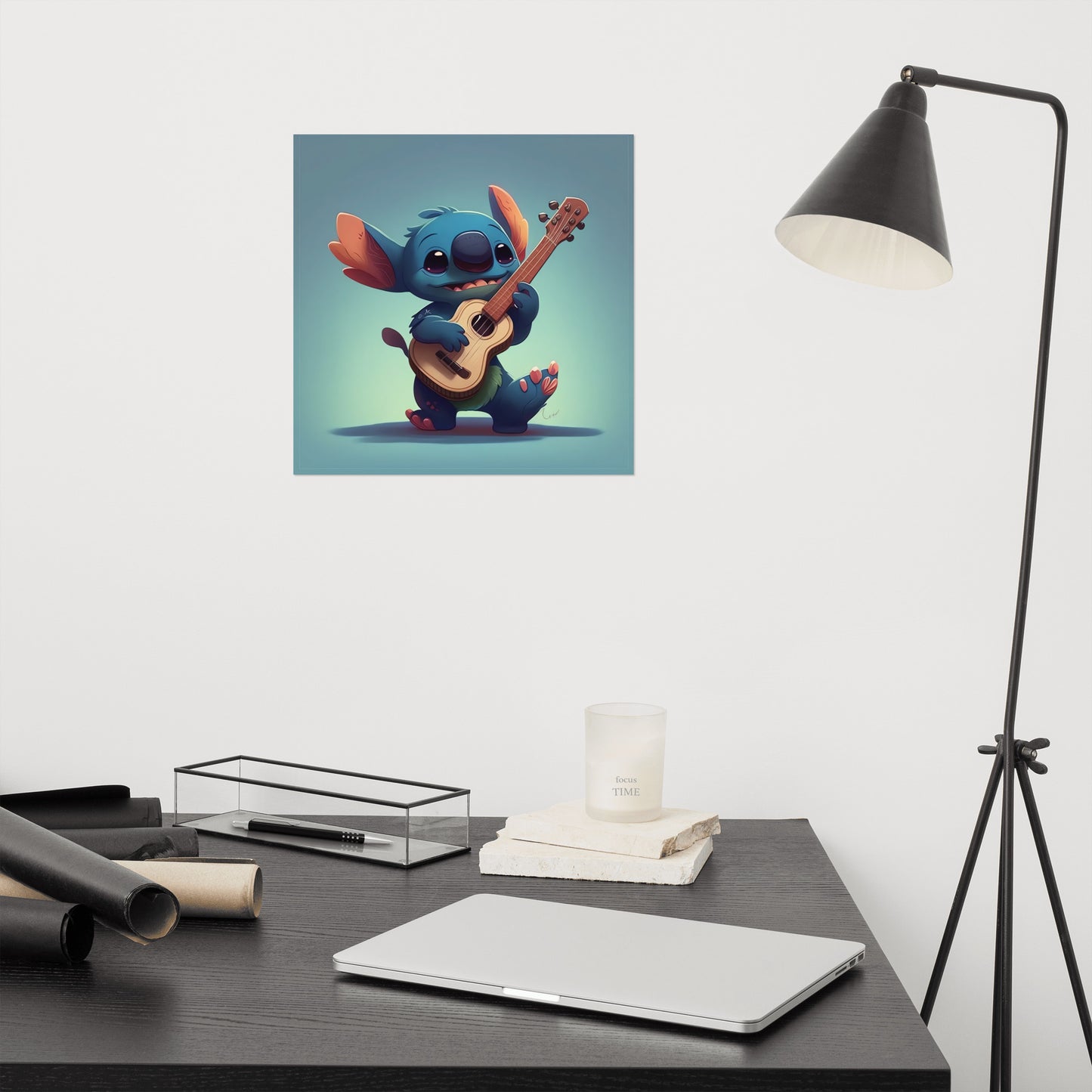 Stitch with ukulele Poster