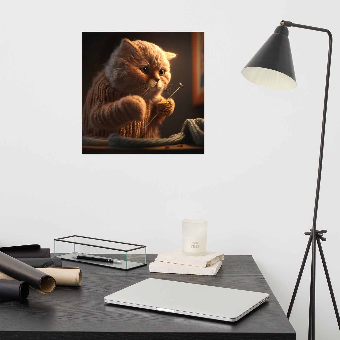 Knit Cat Poster