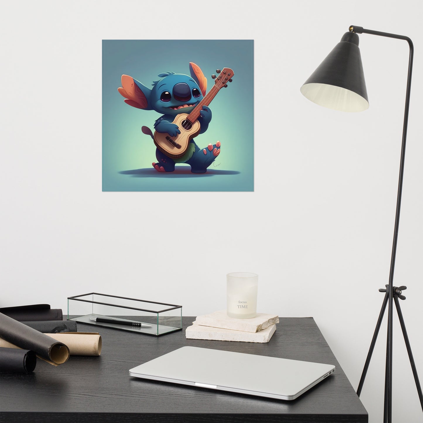 Stitch with ukulele Poster