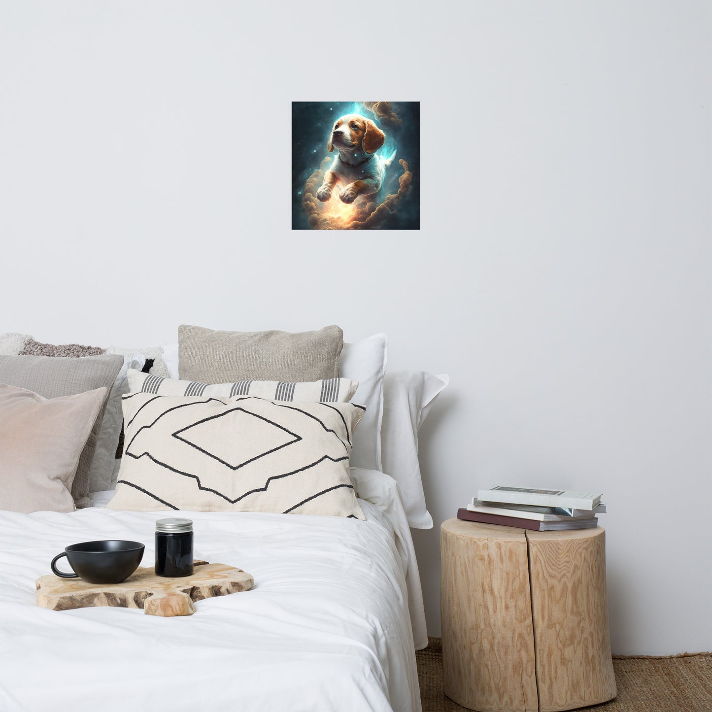 Cartoon Space Dog Poster