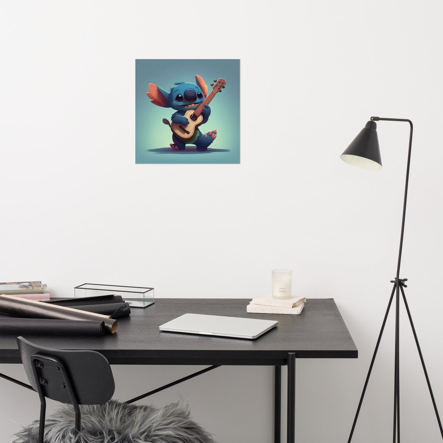 Stitch with ukulele Poster