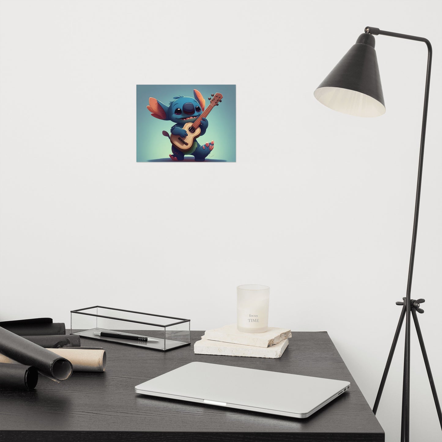 Stitch with ukulele Poster
