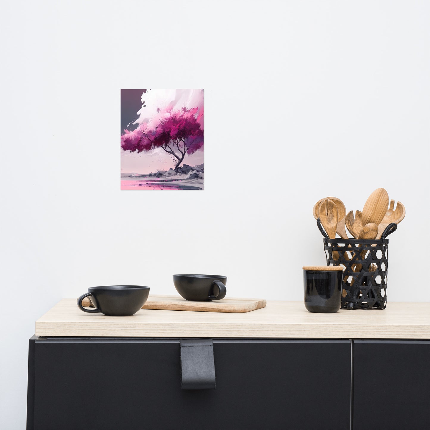 Pink Zen Tree Poster