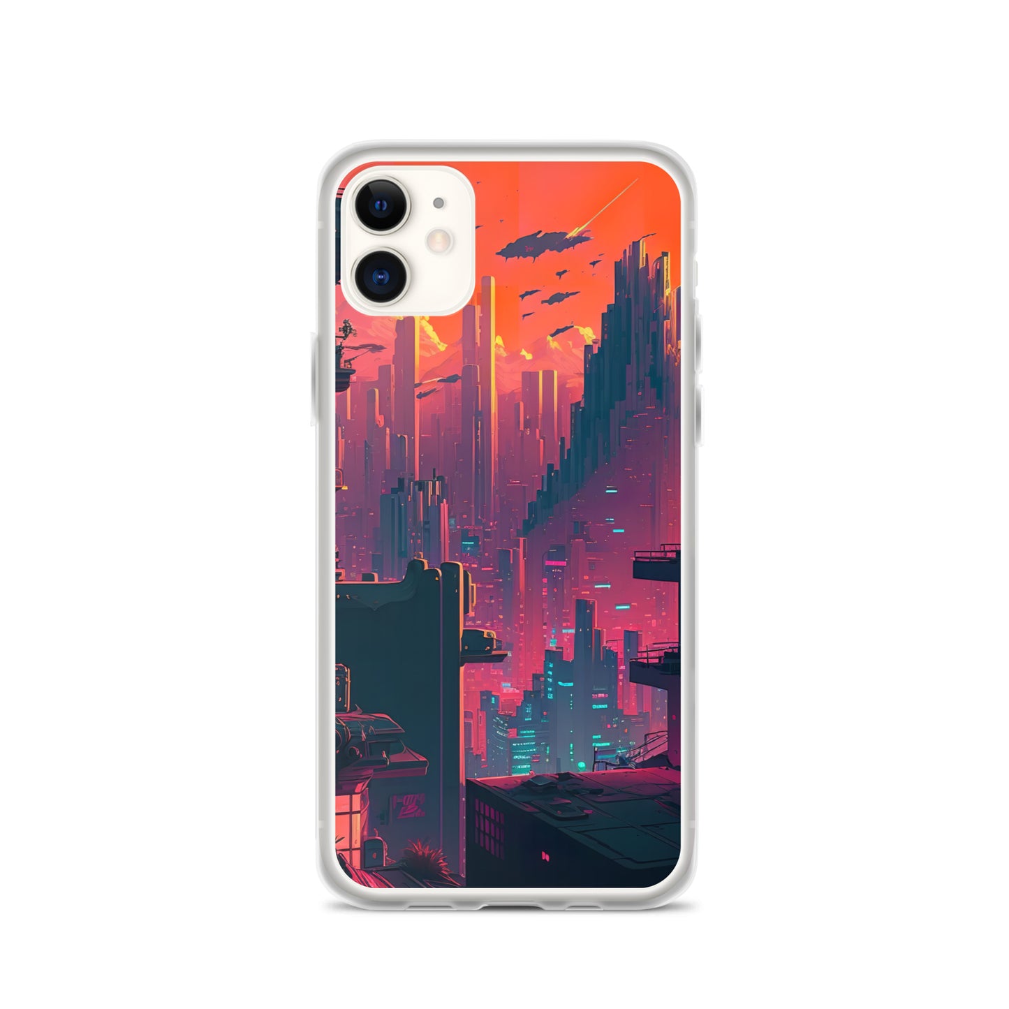Pixel Evening Sci-FI City iPhone Case