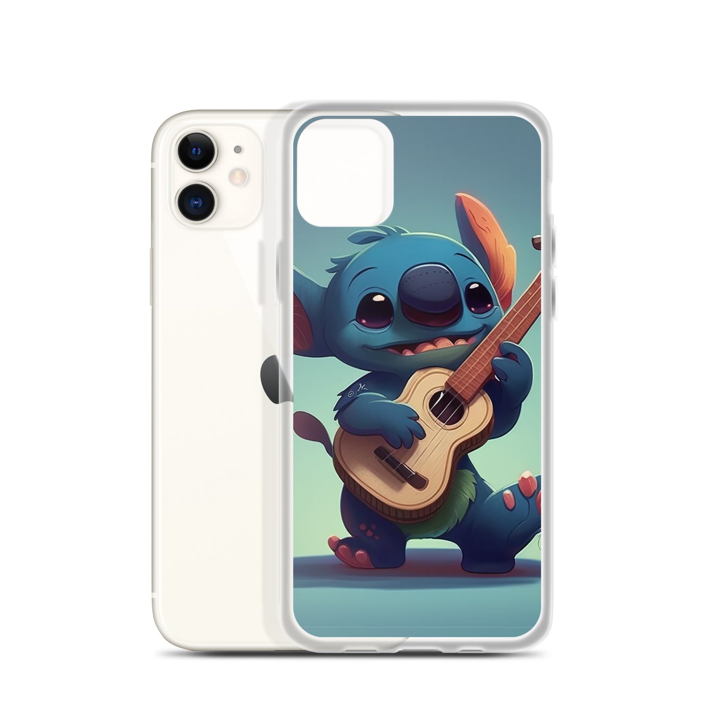 Stitch with ukulele iPhone Case