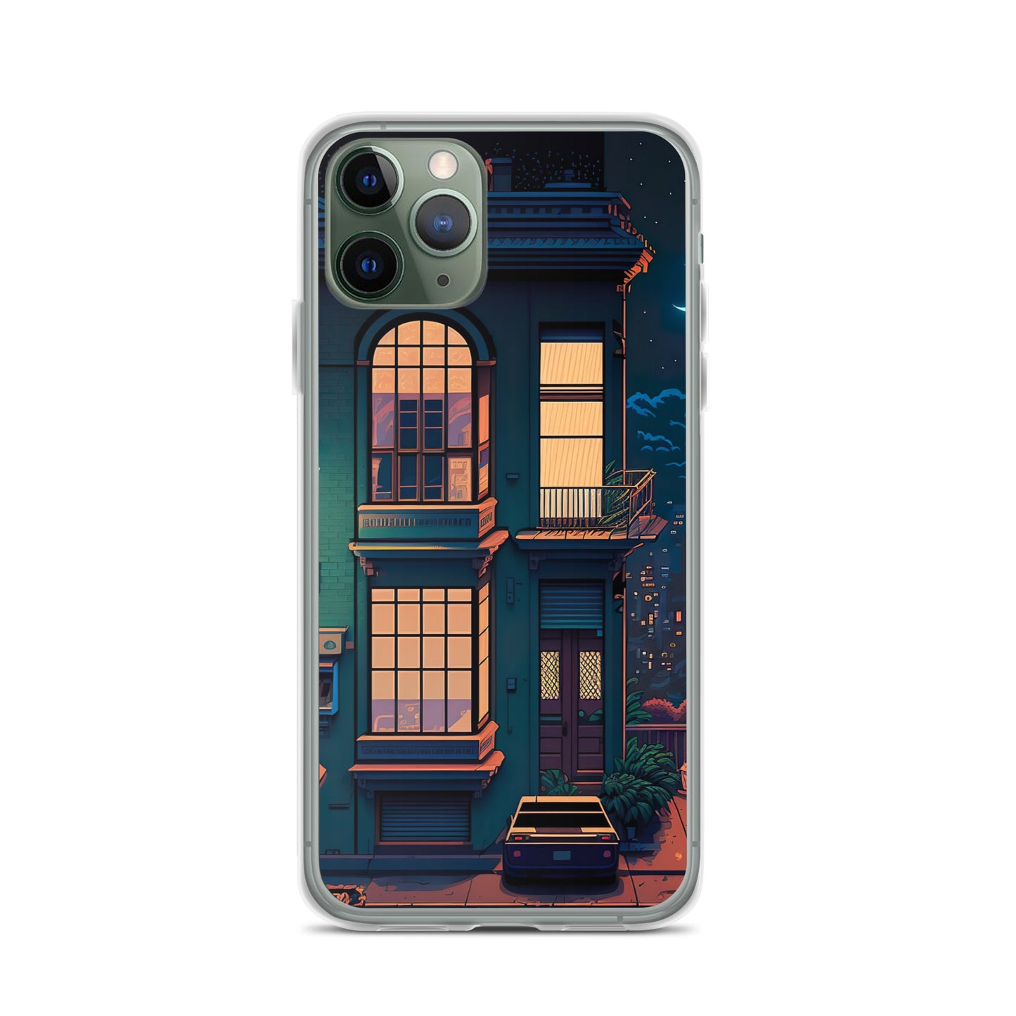 ピクセル ナイト ホーム iPhone ケース