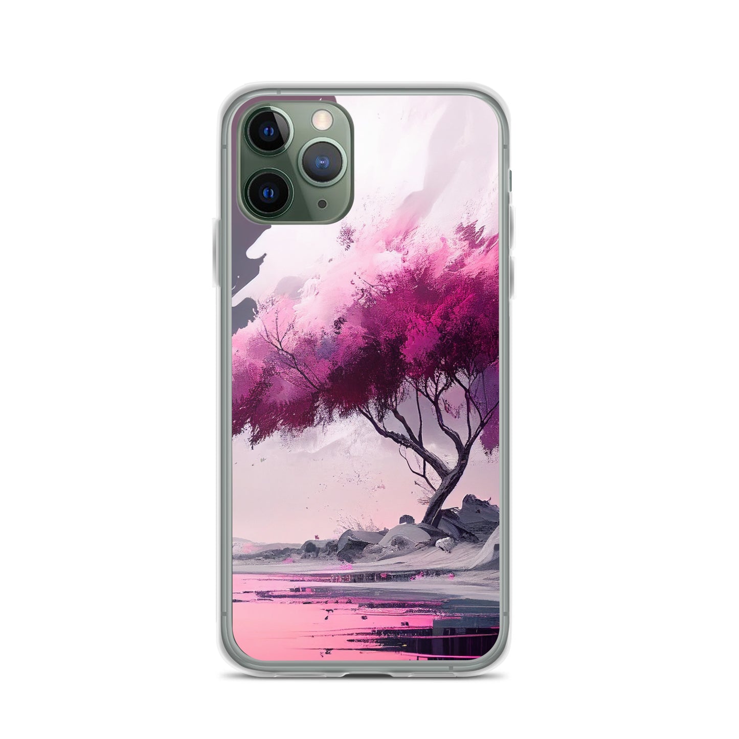 Pink Zen Tree iPhone Case