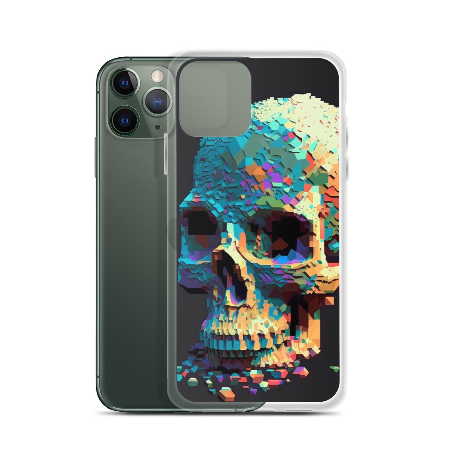 Pixel Skull iPhone Case