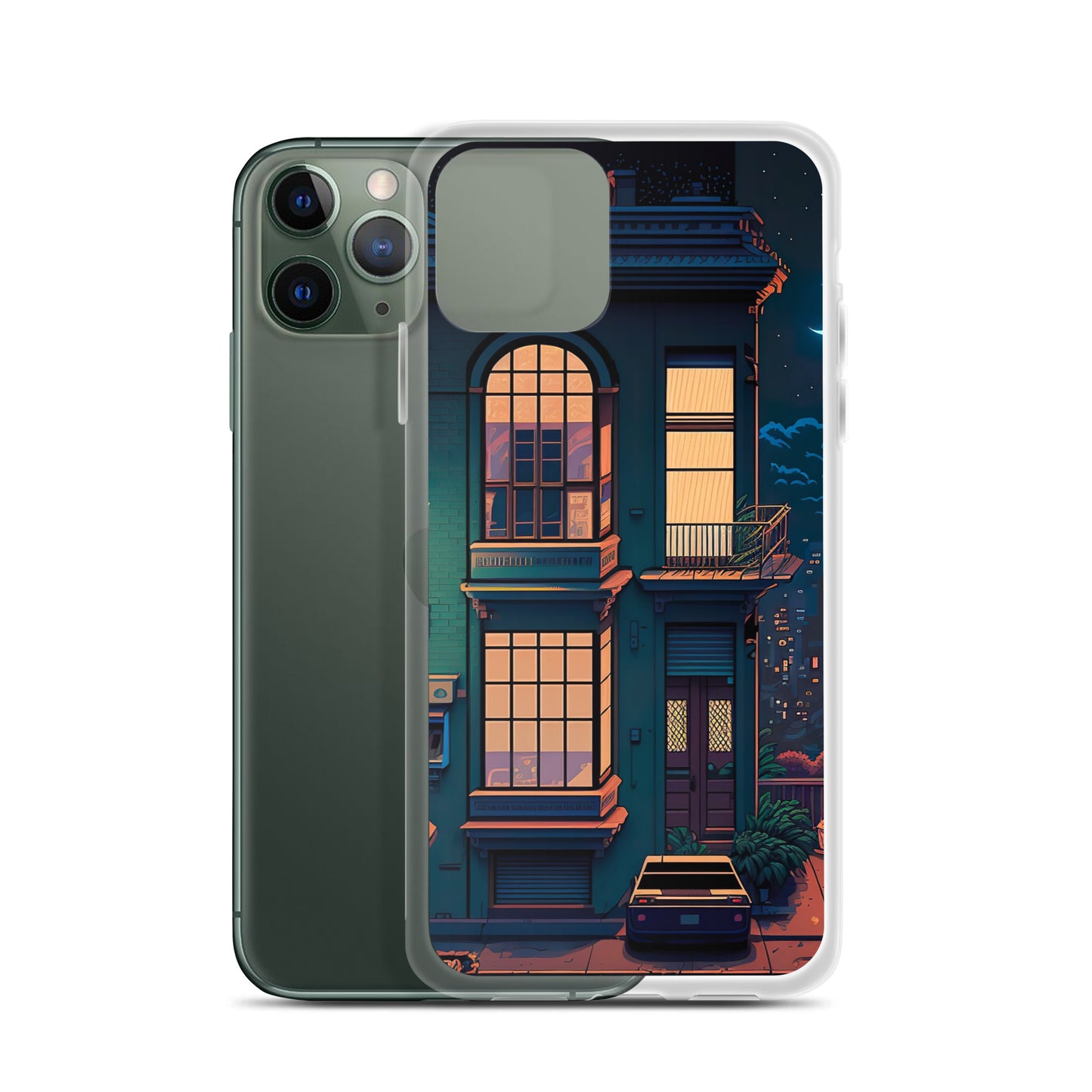 ピクセル ナイト ホーム iPhone ケース