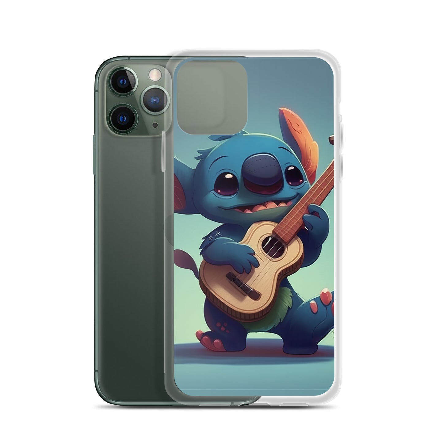 Stitch with ukulele iPhone Case