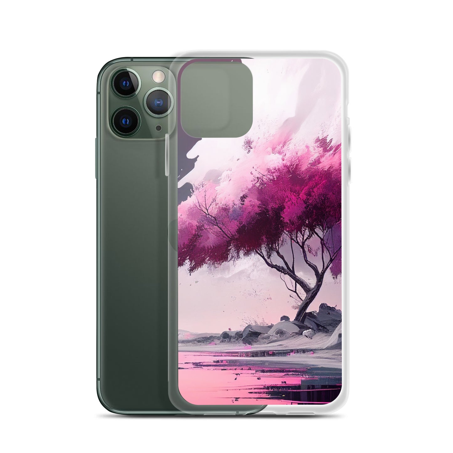 Pink Zen Tree iPhone Case