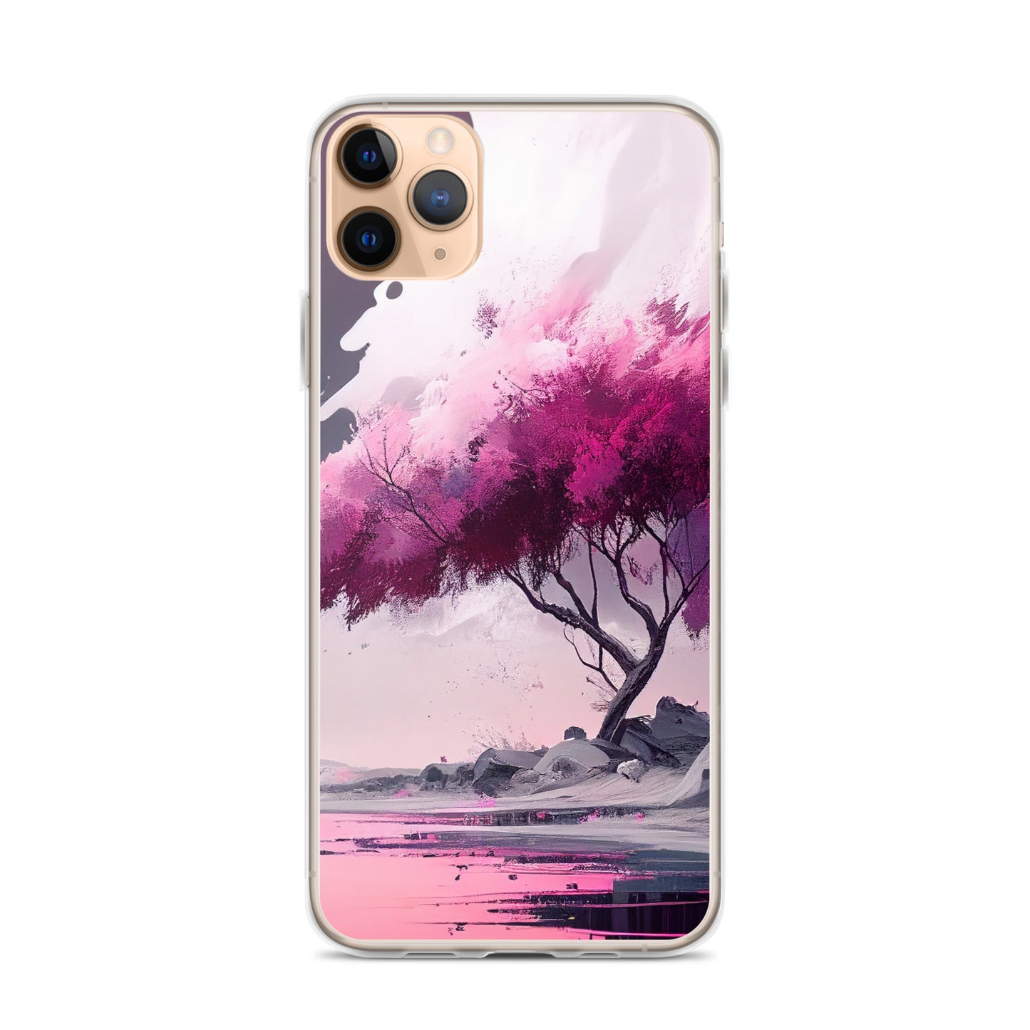 Pink Zen Tree iPhone Case