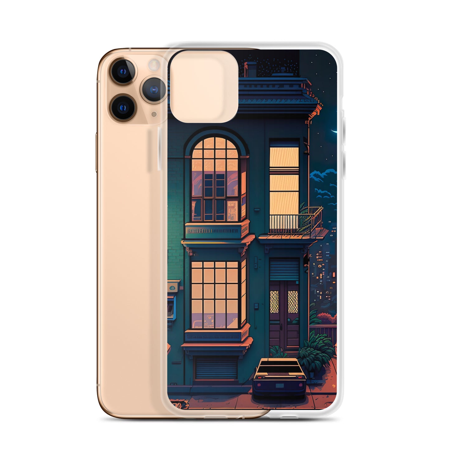 ピクセル ナイト ホーム iPhone ケース