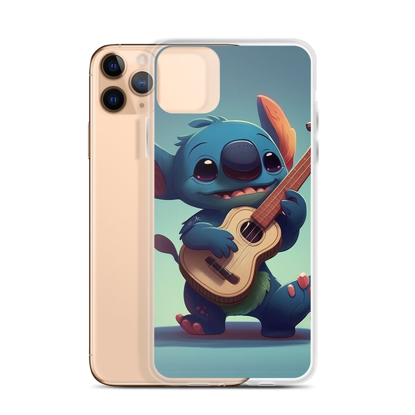 Stitch with ukulele iPhone Case