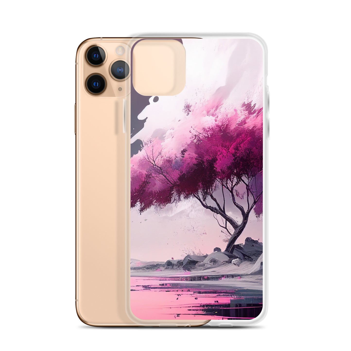 Pink Zen Tree iPhone Case