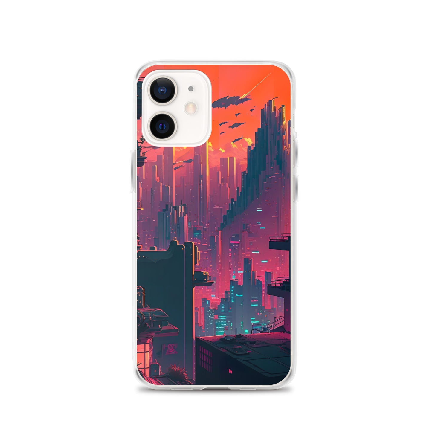Pixel Evening Sci-FI City iPhone Case