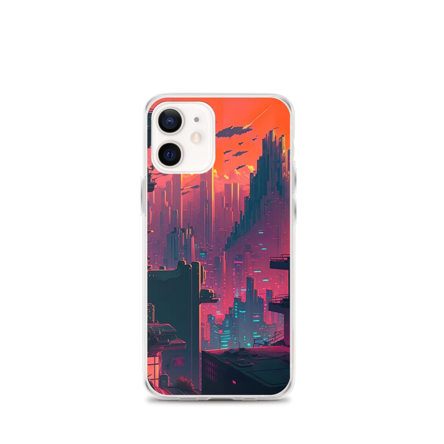 Pixel Evening Sci-FI City iPhone Case