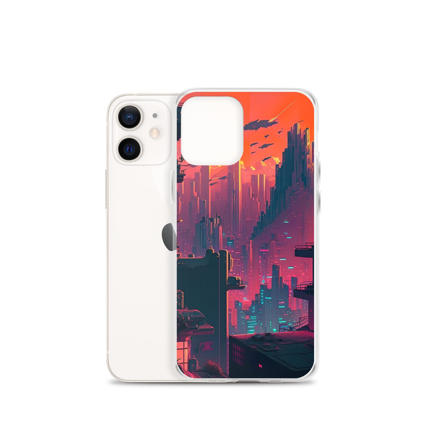 Pixel Evening Sci-FI City iPhone Case