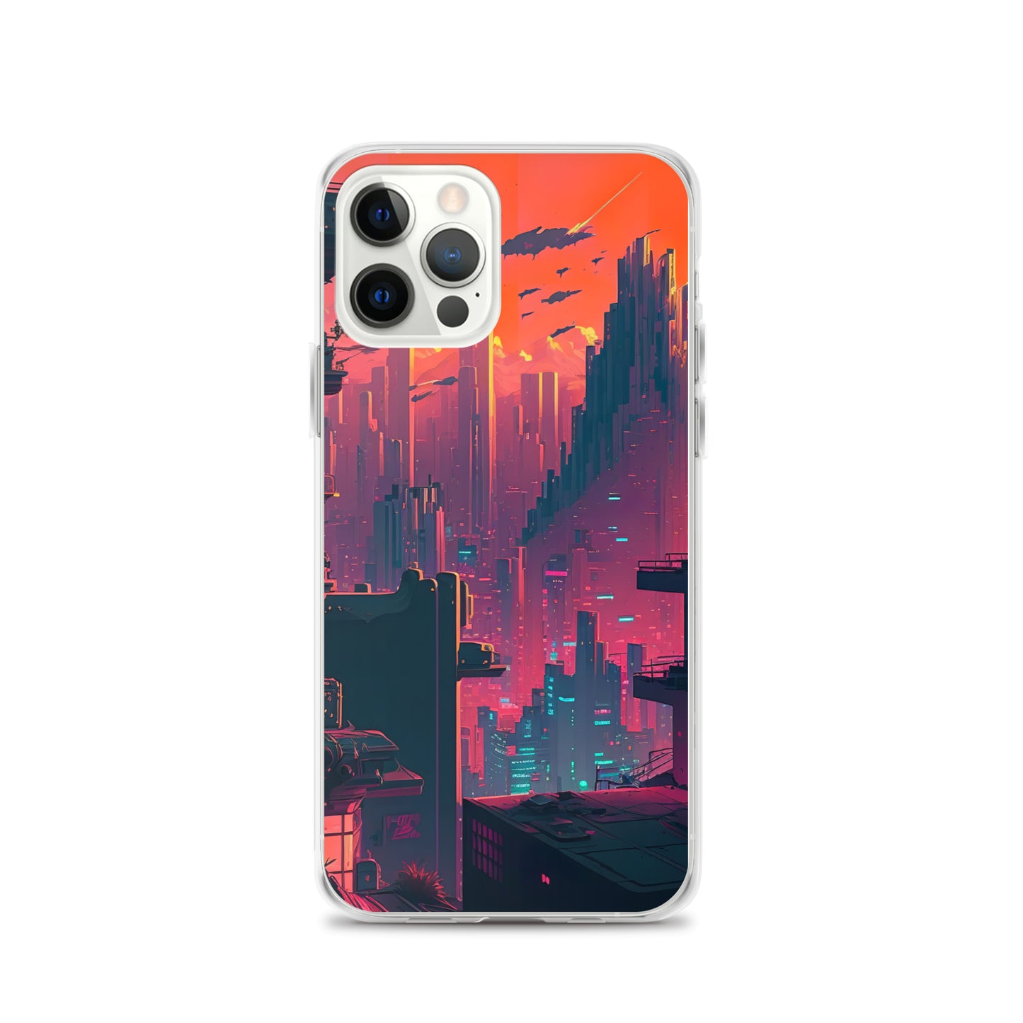 Pixel Evening Sci-FI City iPhone Case
