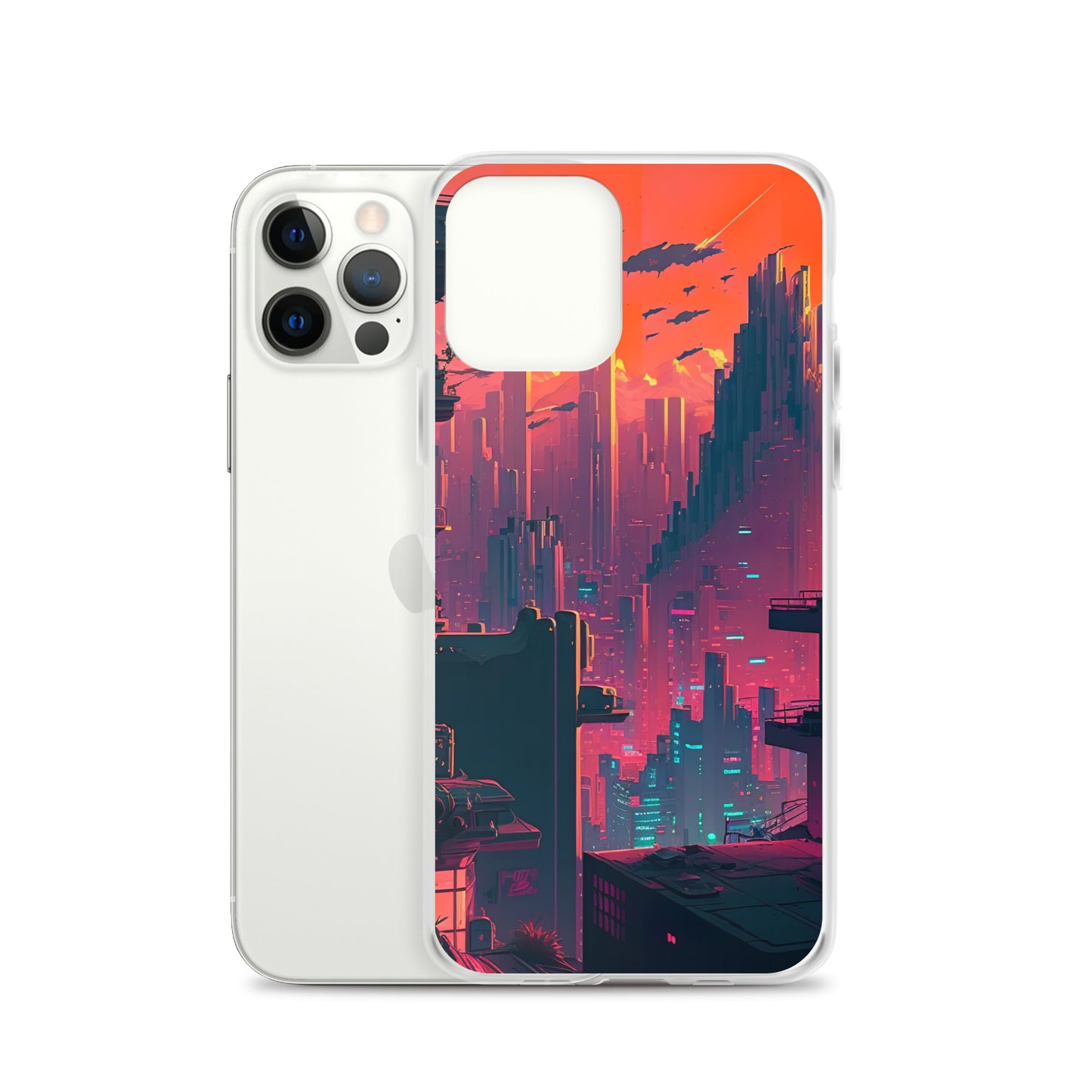Pixel Evening Sci-FI City iPhone Case