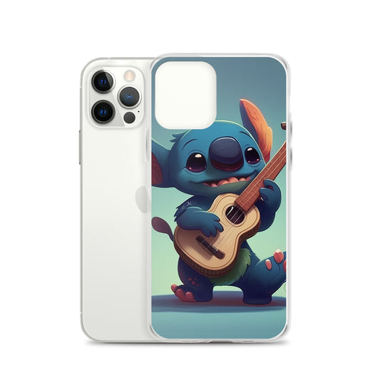 Stitch with ukulele iPhone Case