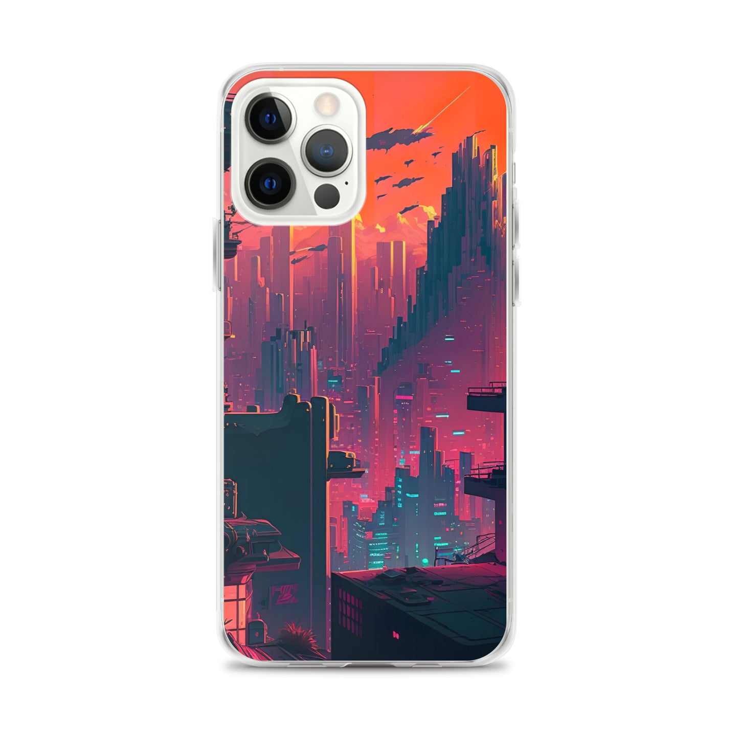 Pixel Evening Sci-FI City iPhone Case