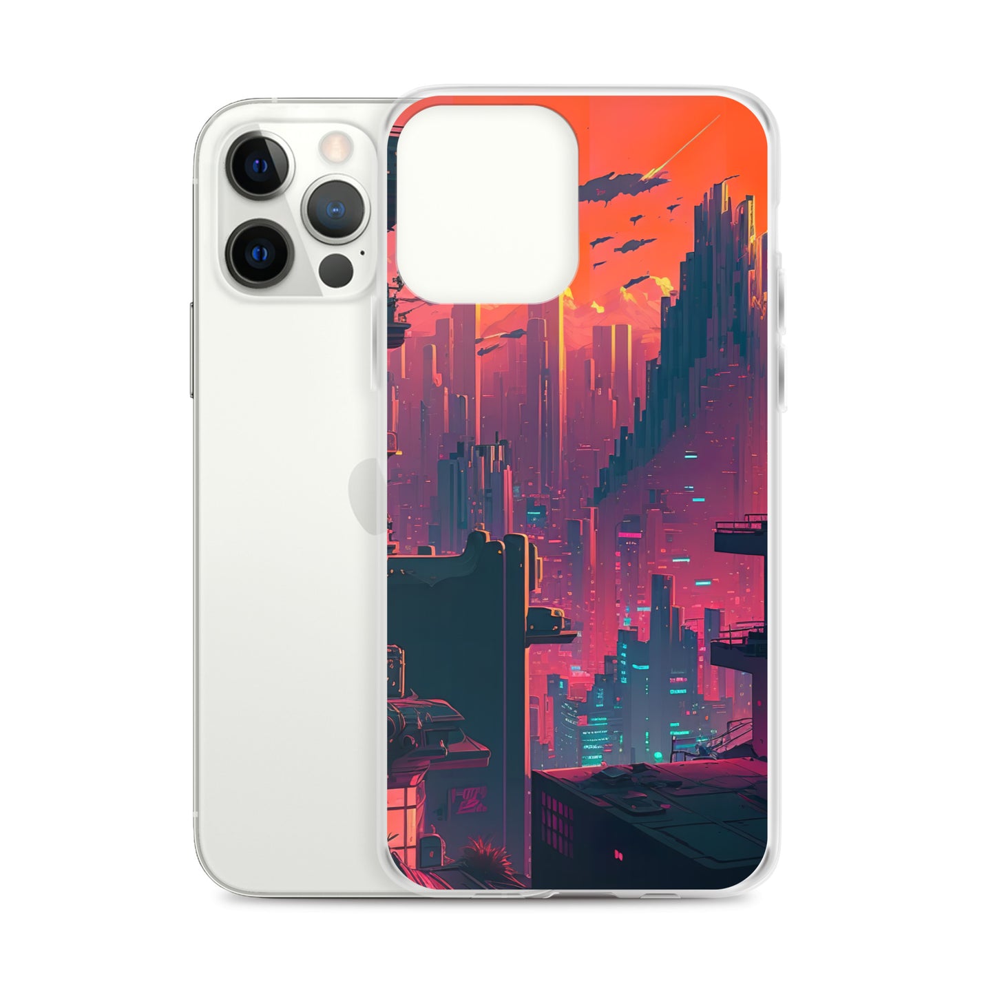 Pixel Evening Sci-FI City iPhone Case
