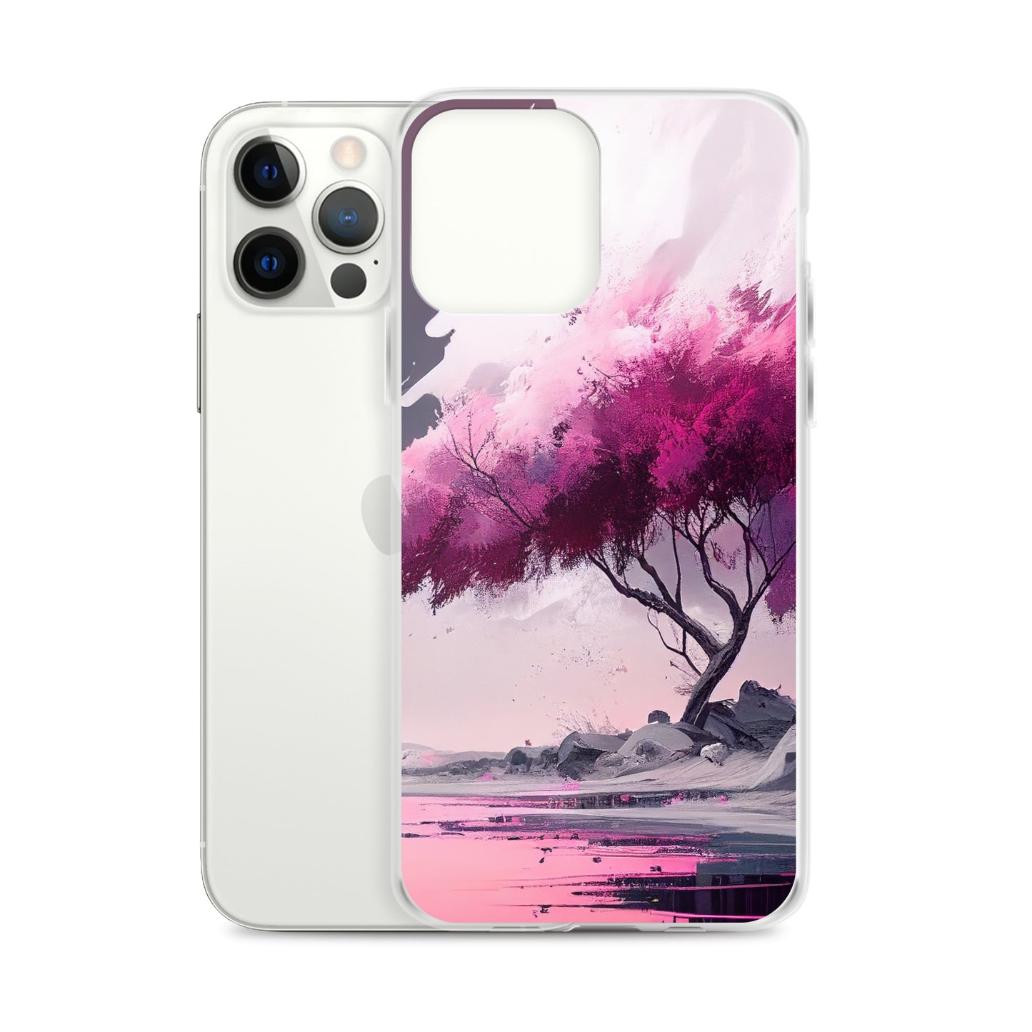 Pink Zen Tree iPhone Case
