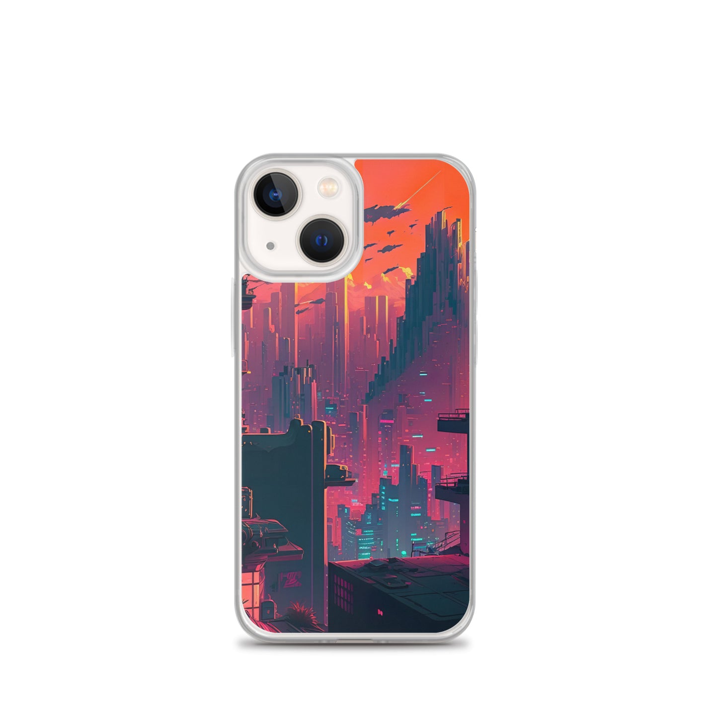 Pixel Evening Sci-FI City iPhone Case