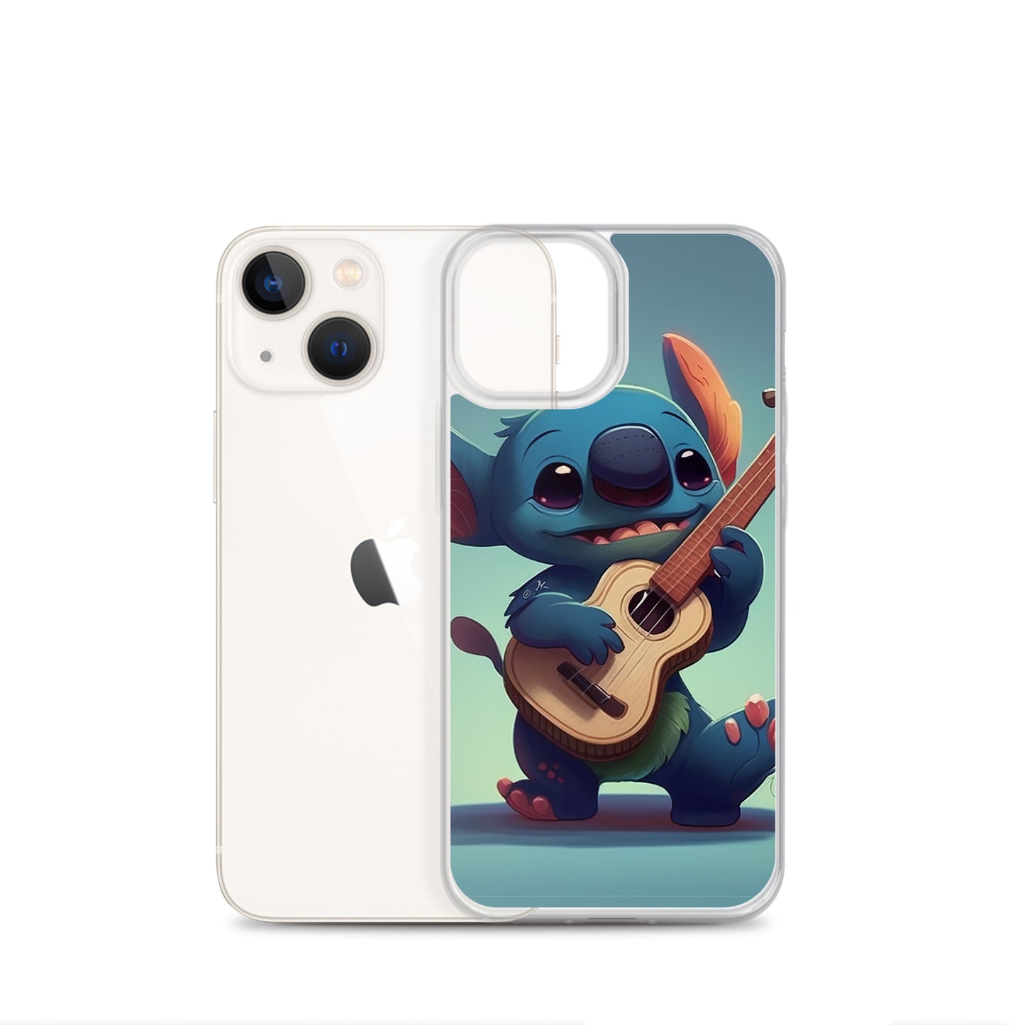 Stitch with ukulele iPhone Case