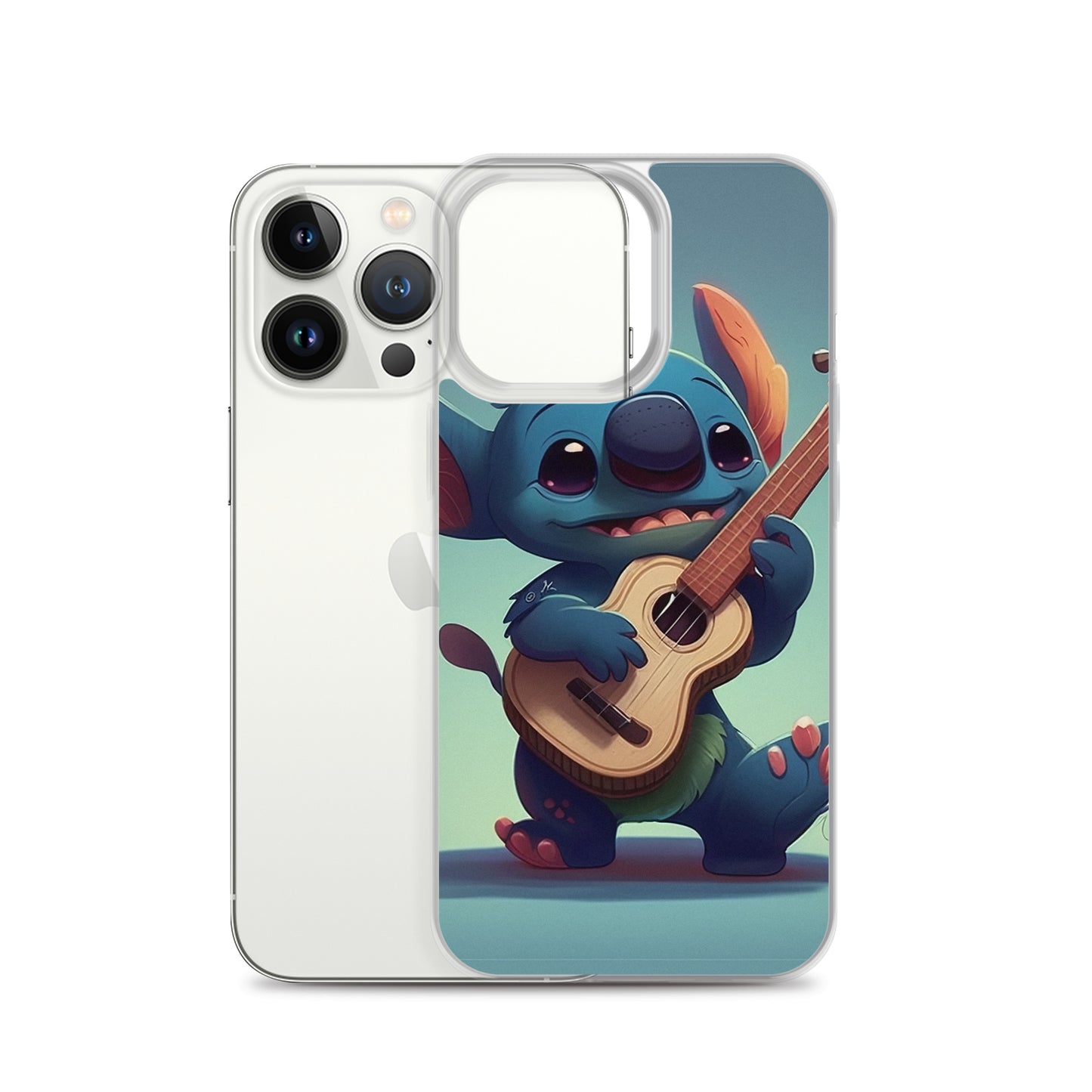 Stitch with ukulele iPhone Case