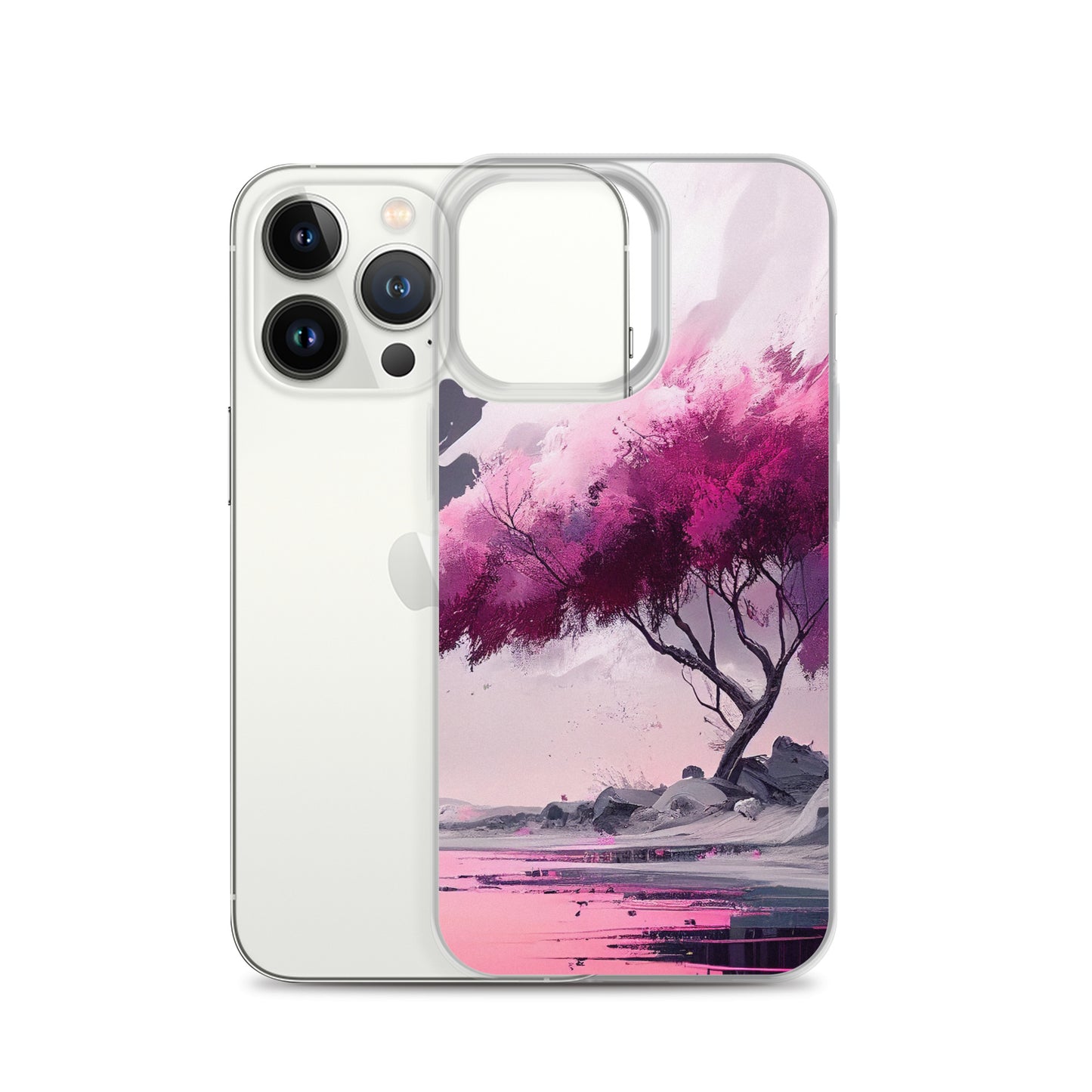 Pink Zen Tree iPhone Case