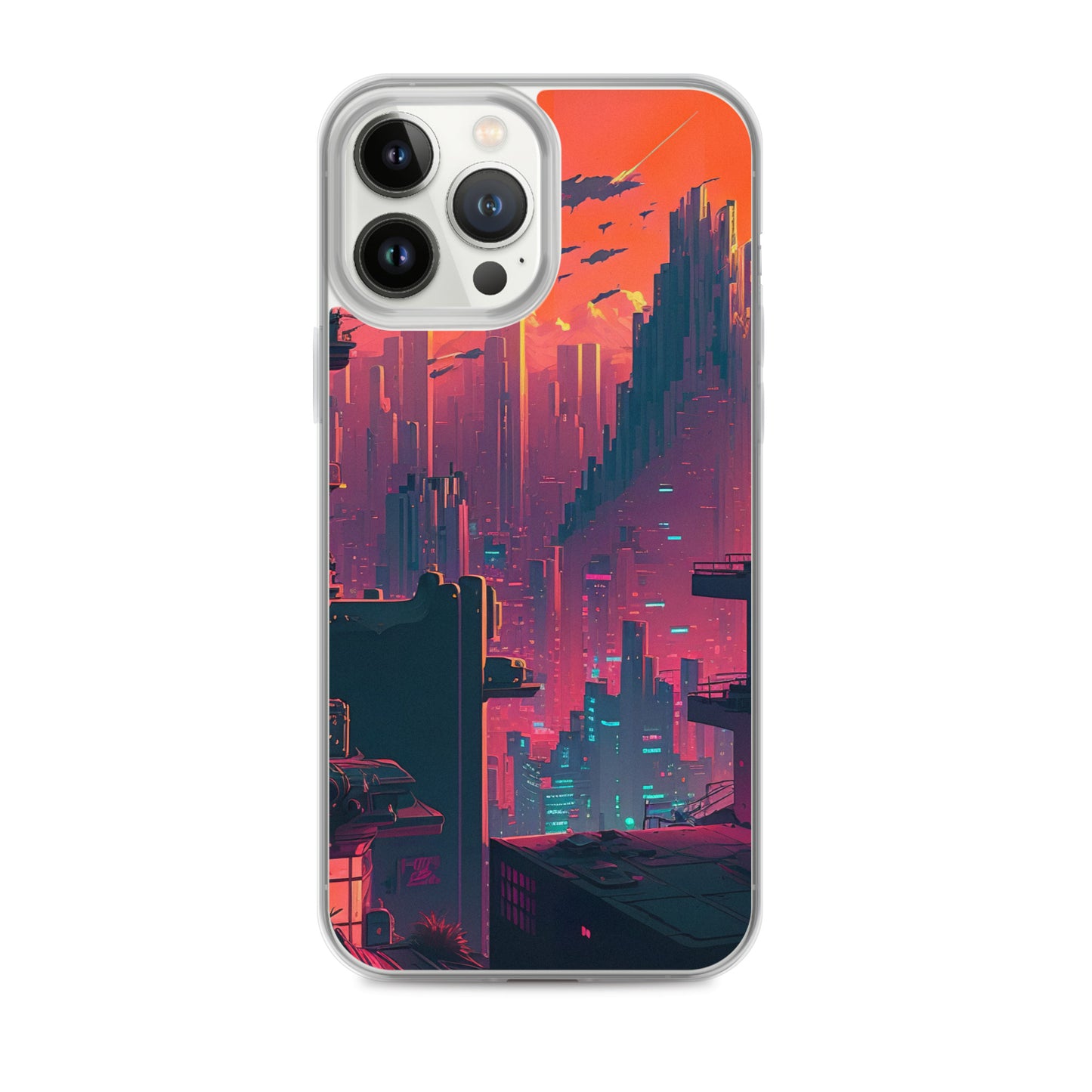 Pixel Evening Sci-FI City iPhone Case