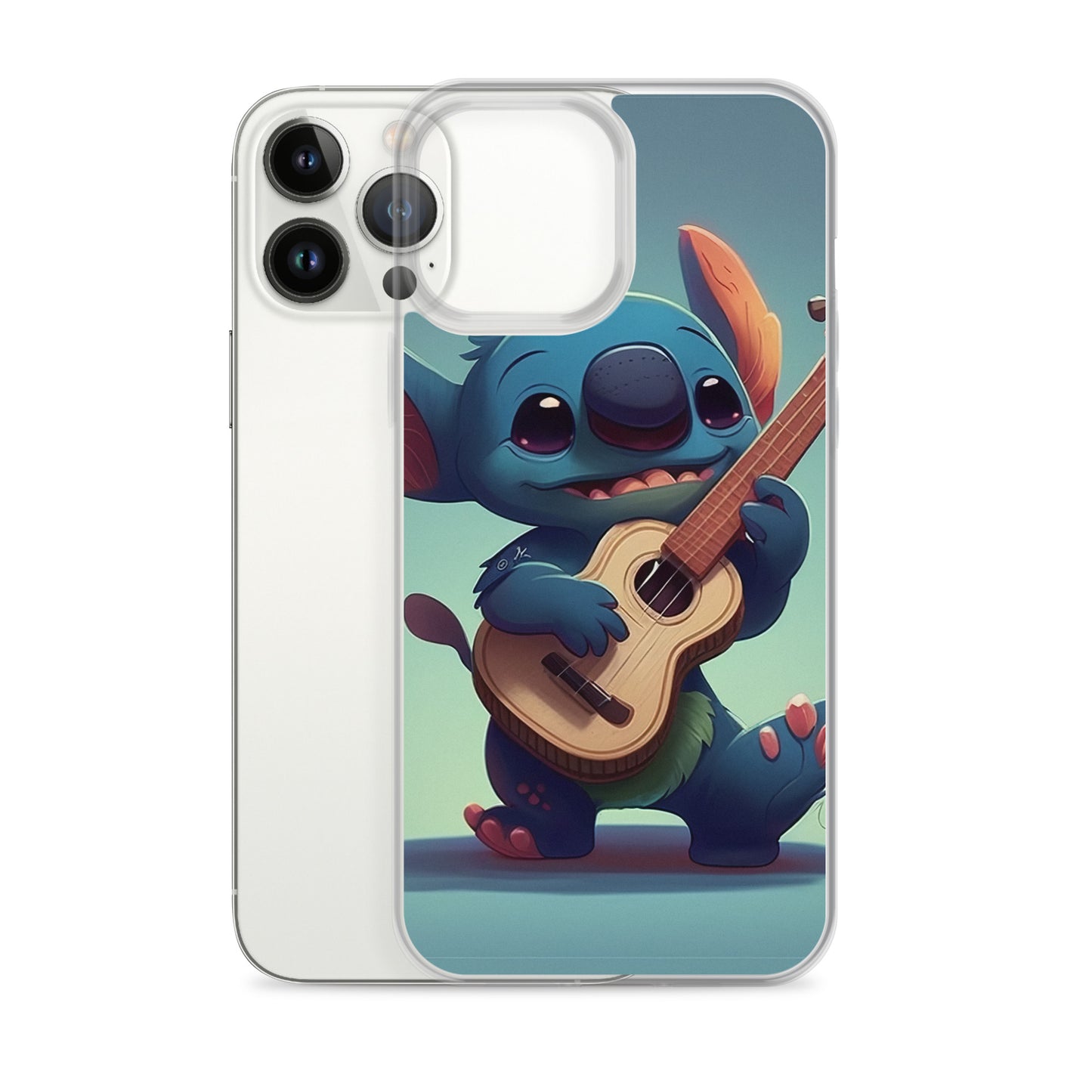 Stitch with ukulele iPhone Case