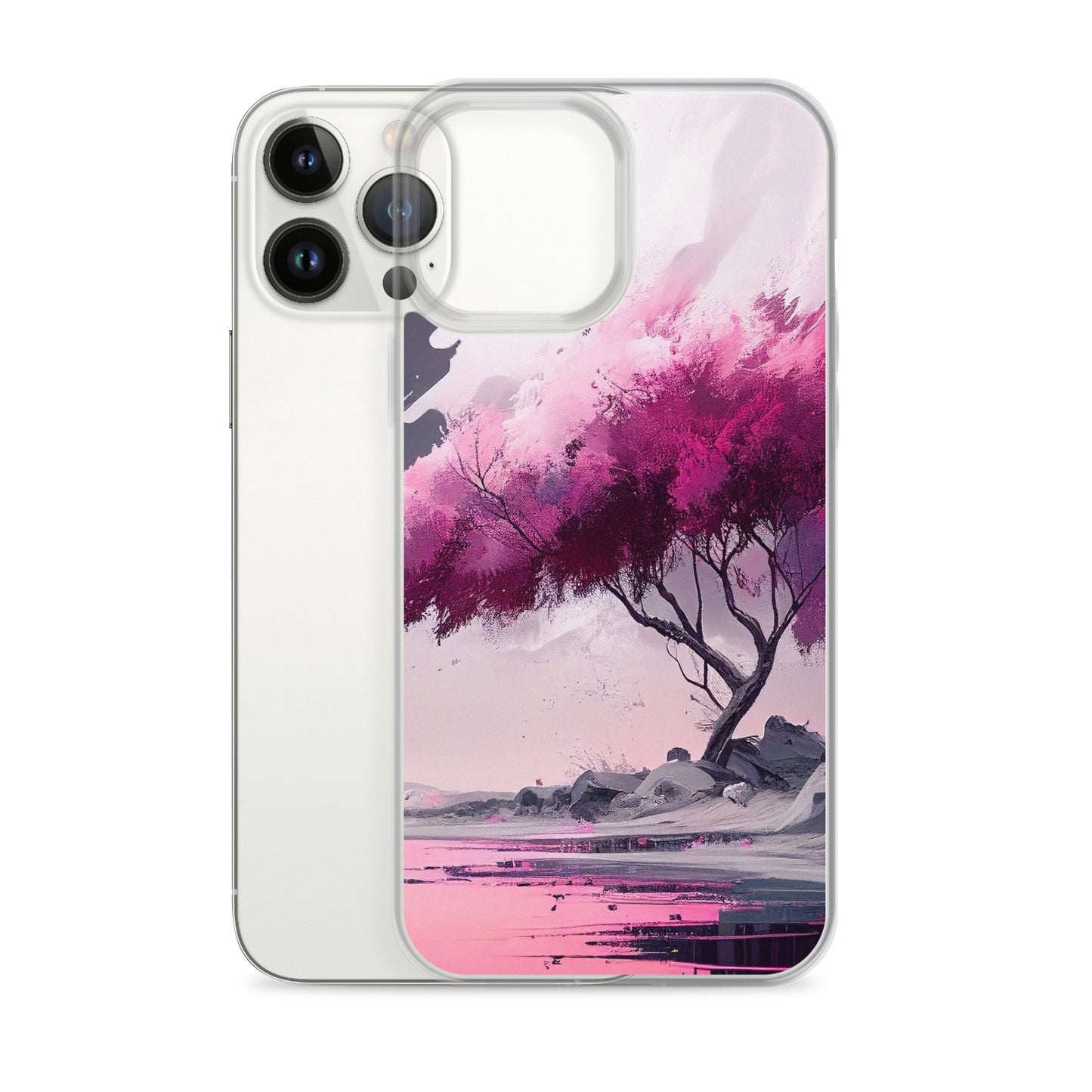Pink Zen Tree iPhone Case