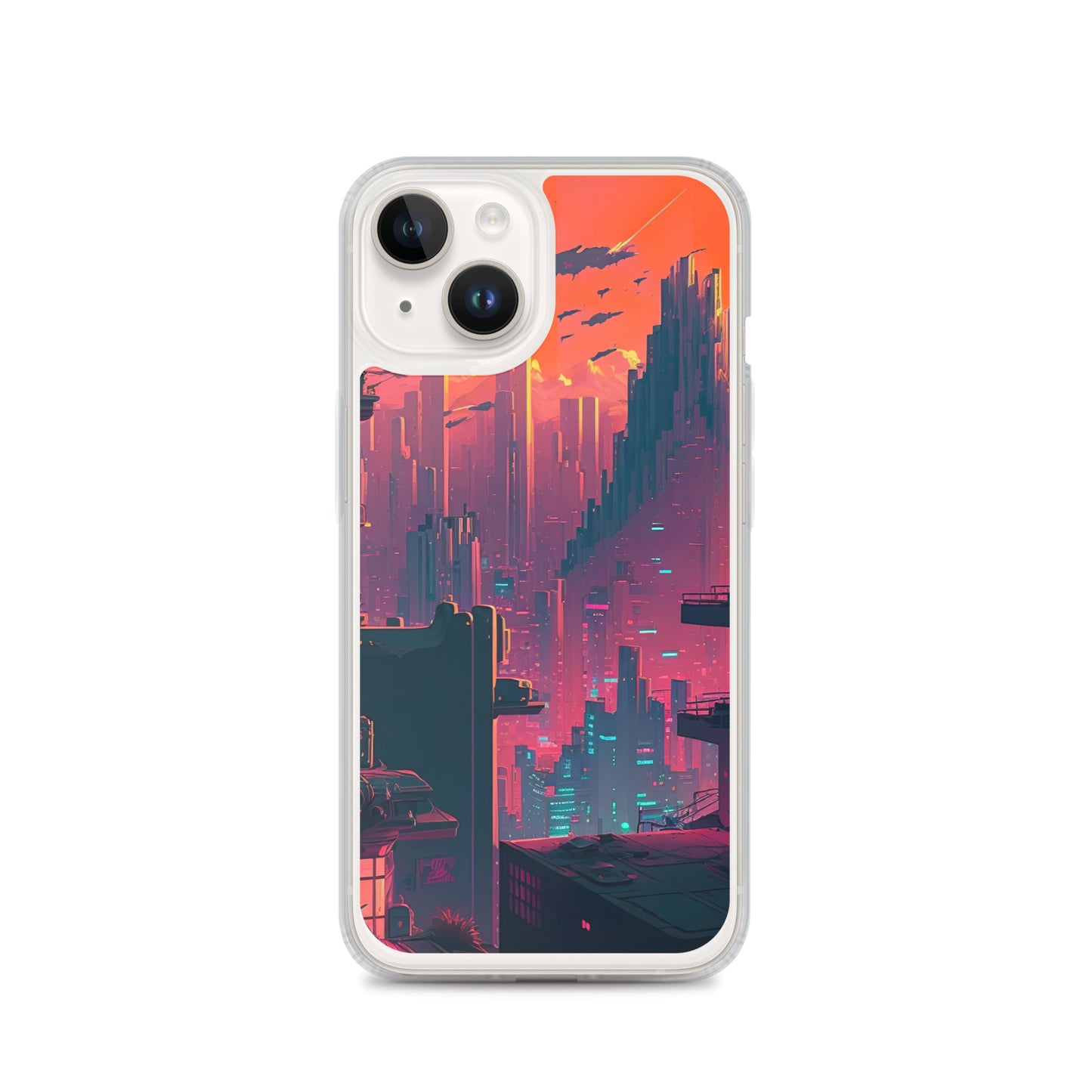 Pixel Evening Sci-FI City iPhone Case