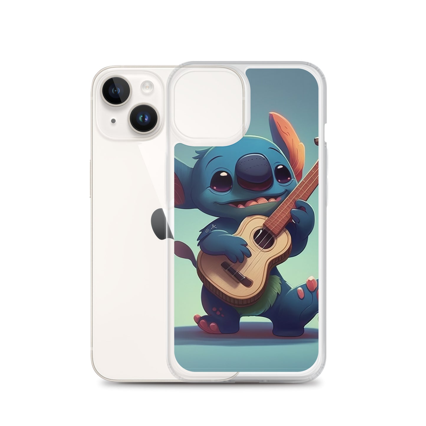Stitch with ukulele iPhone Case