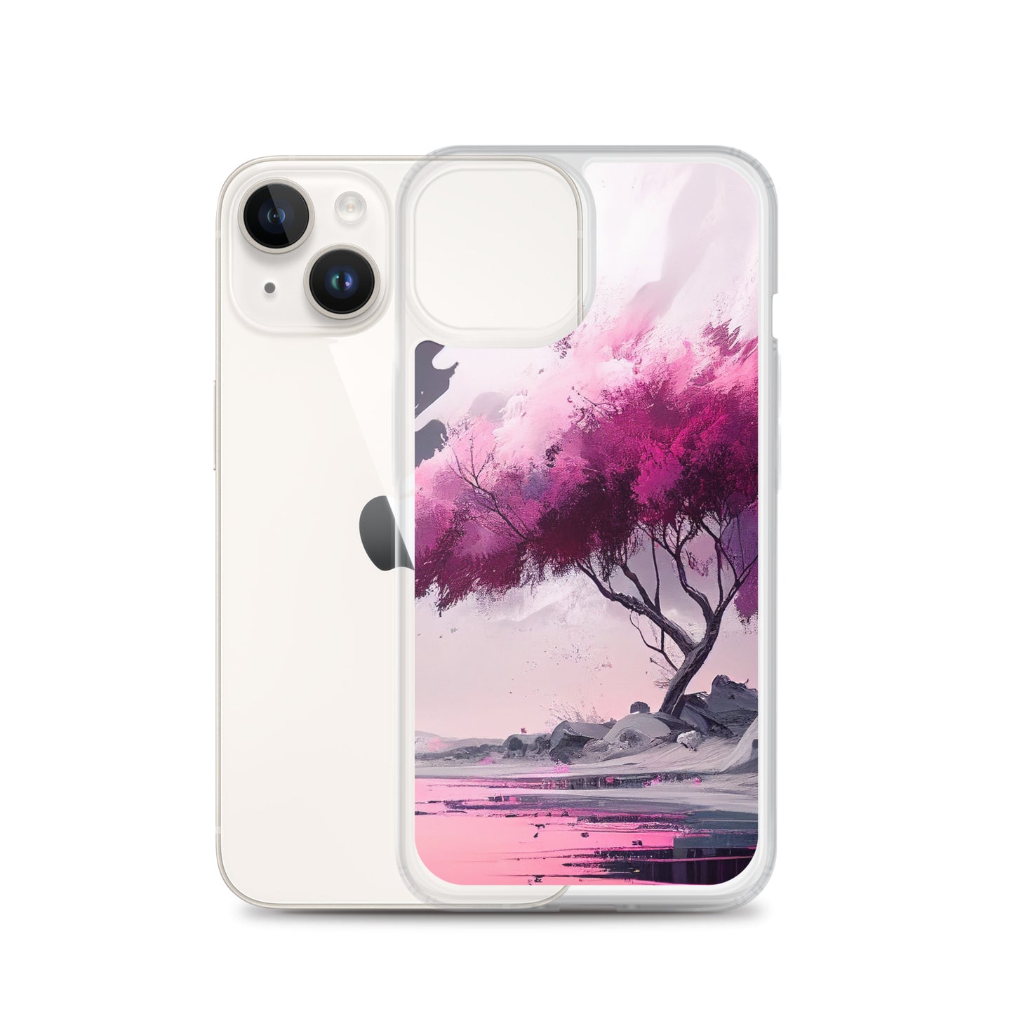 Pink Zen Tree iPhone Case