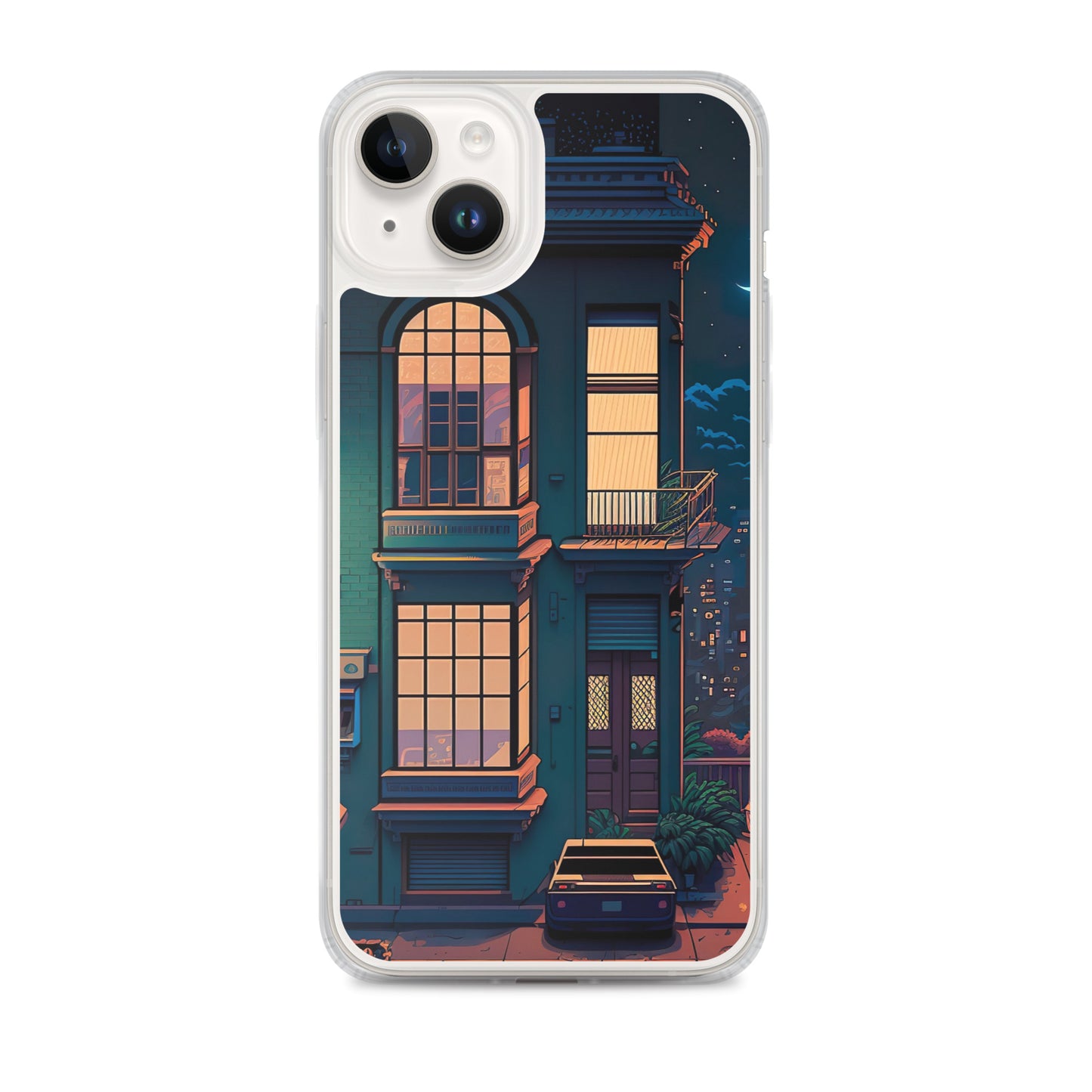 ピクセル ナイト ホーム iPhone ケース