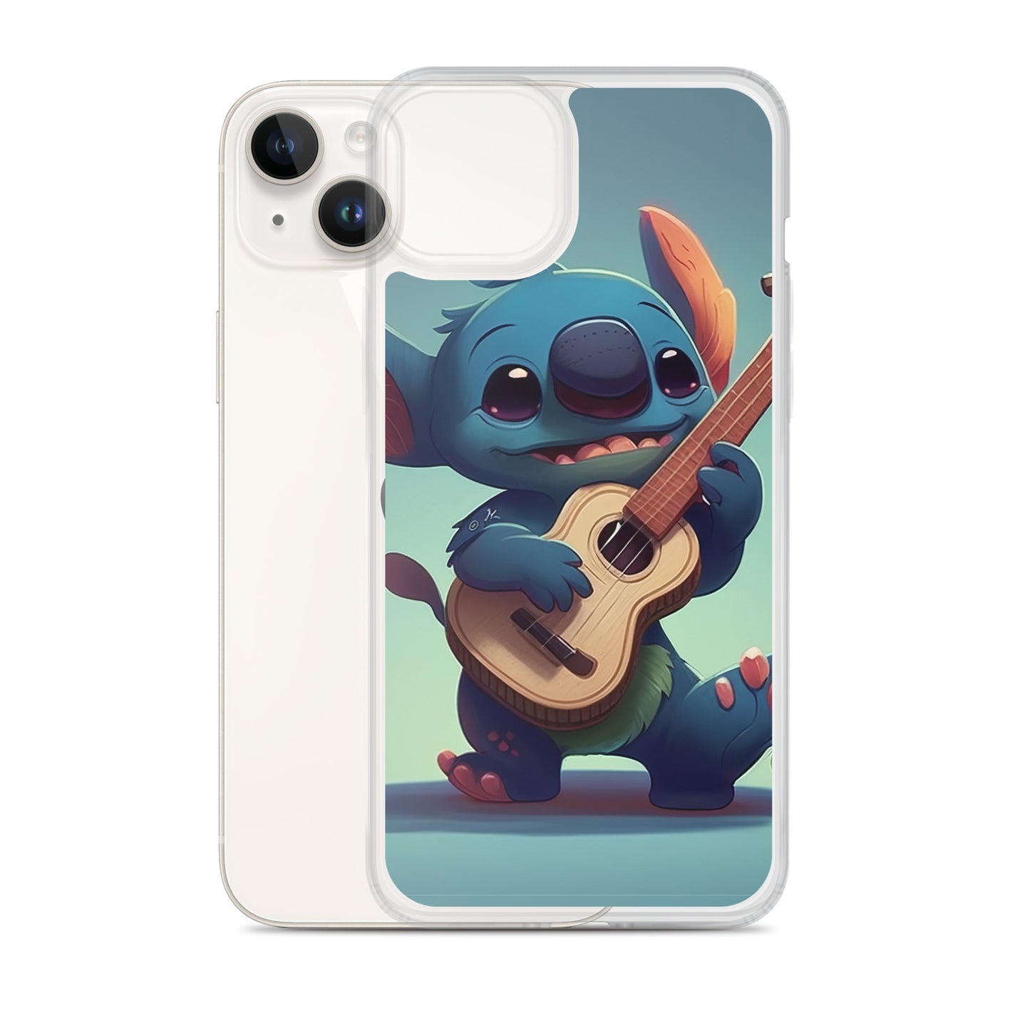Stitch with ukulele iPhone Case