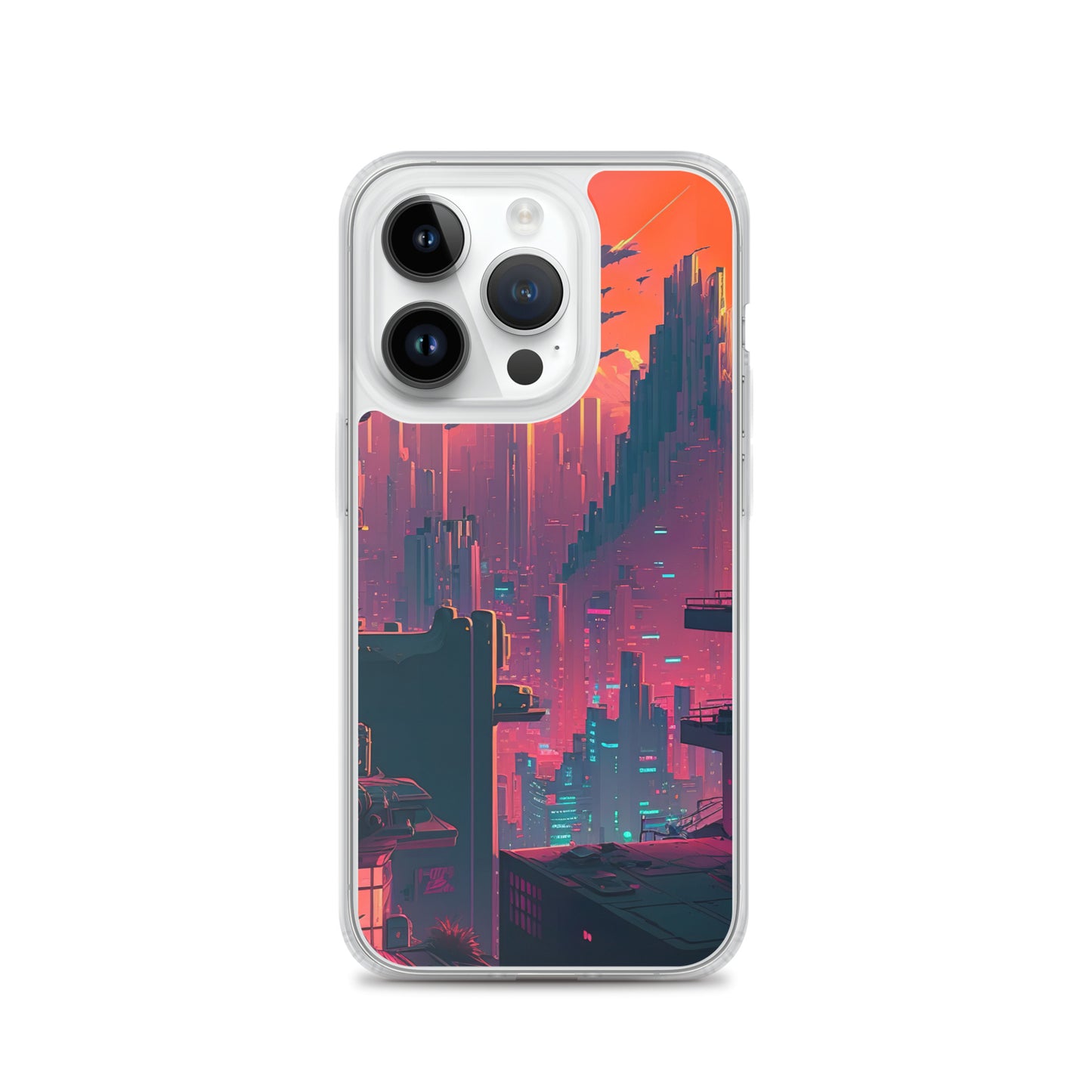Pixel Evening Sci-FI City iPhone Case