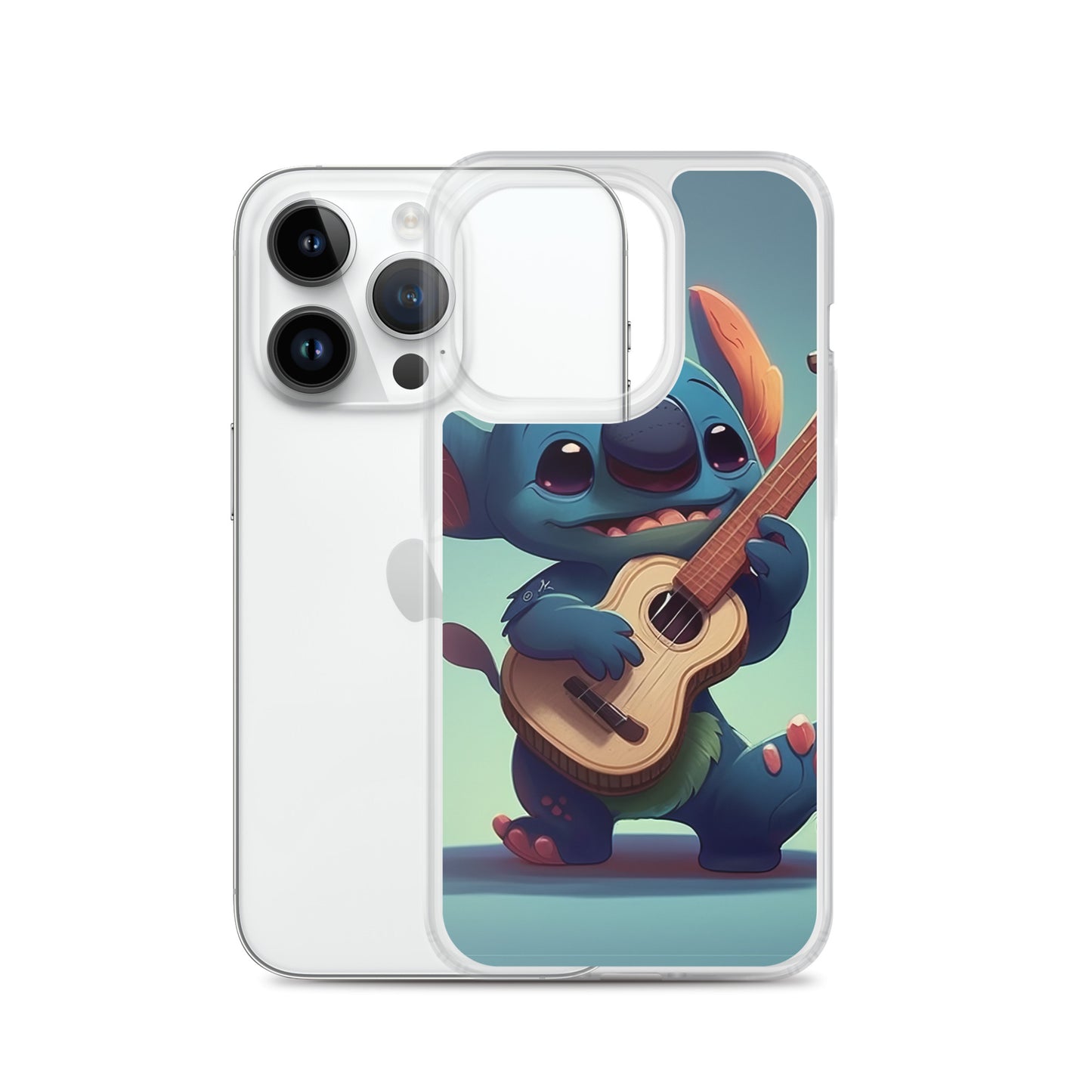 Stitch with ukulele iPhone Case