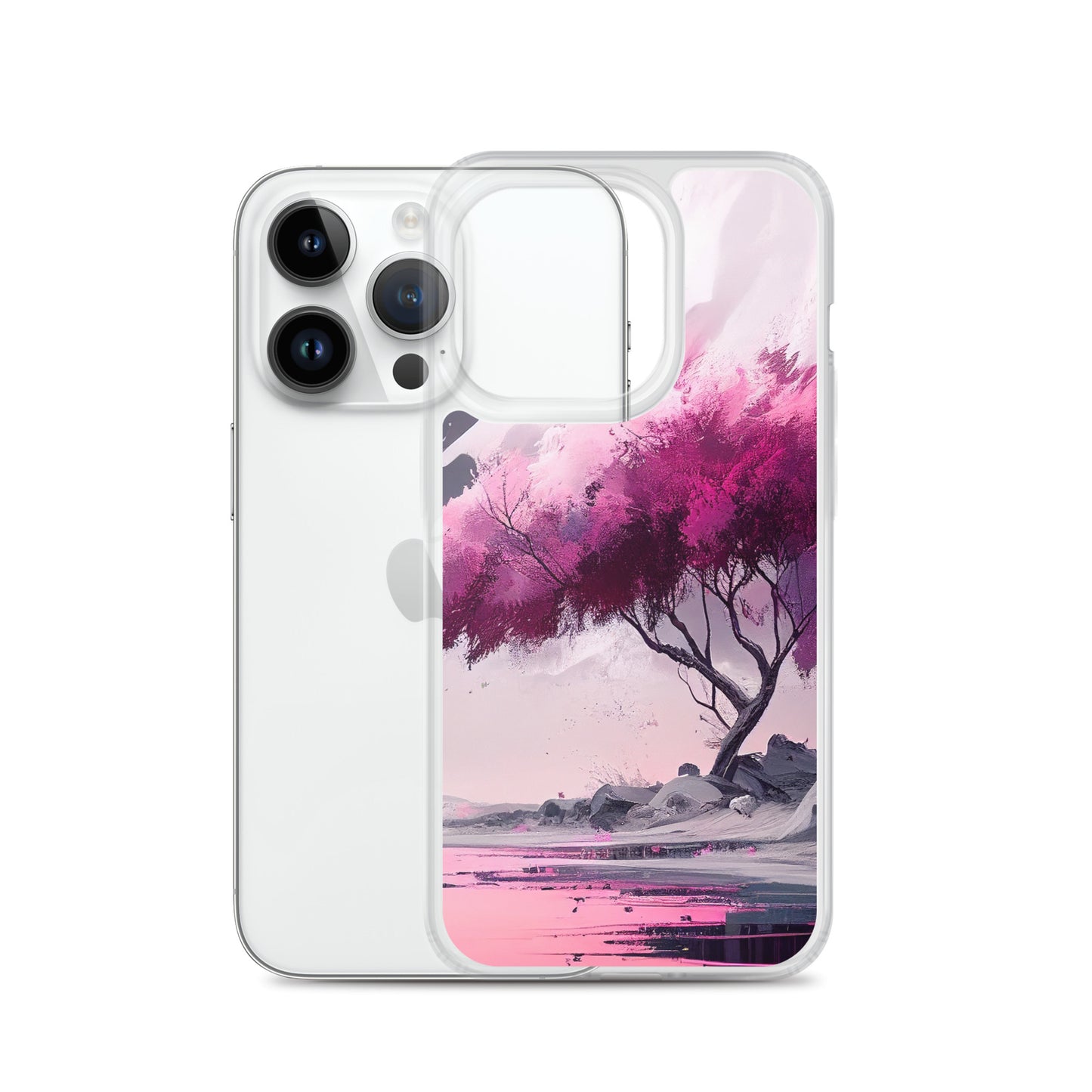 Pink Zen Tree iPhone Case