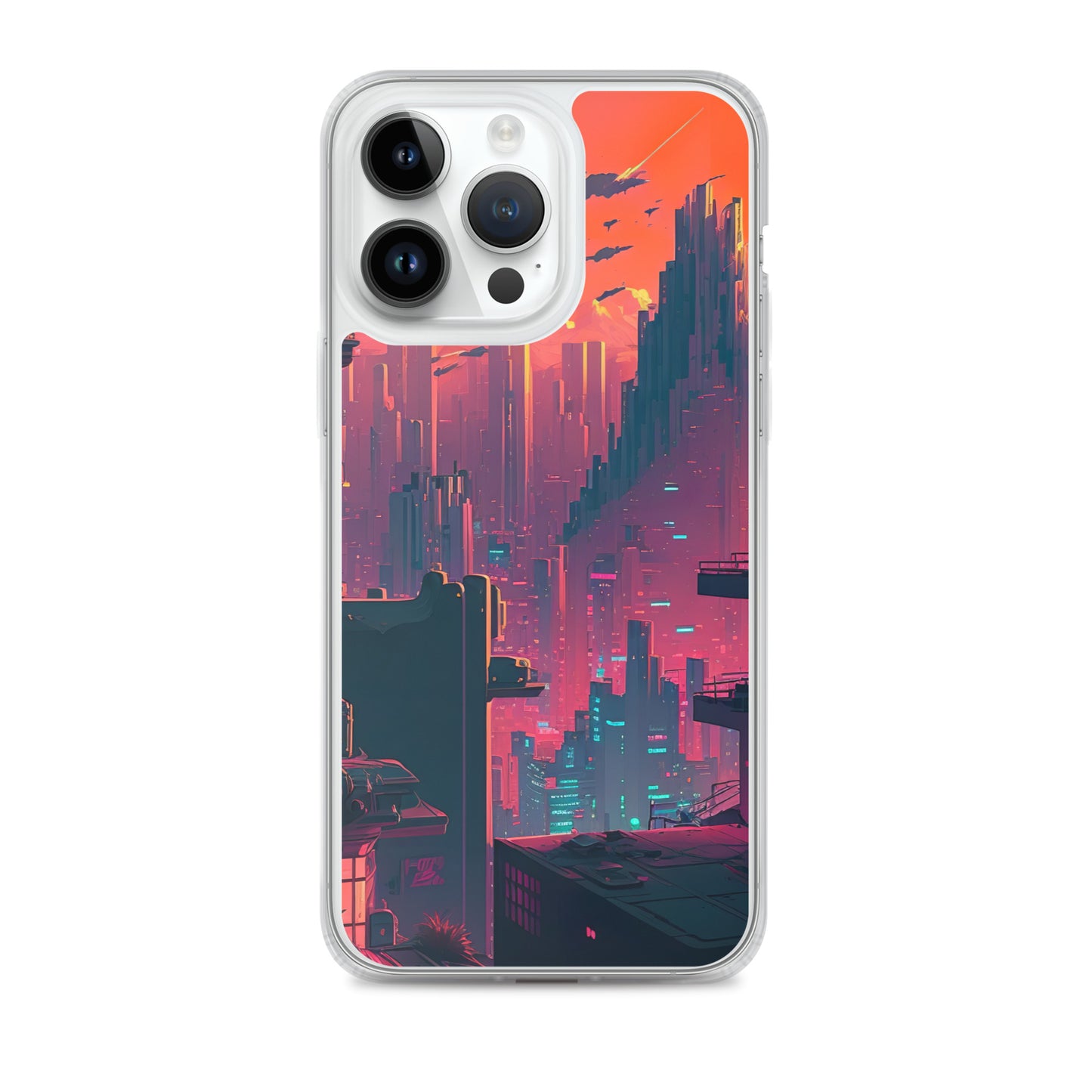 Pixel Evening Sci-FI City iPhone Case
