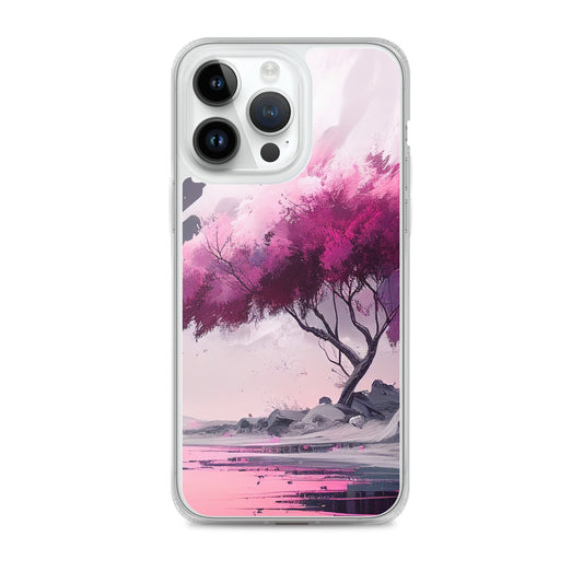 Pink Zen Tree iPhone Case