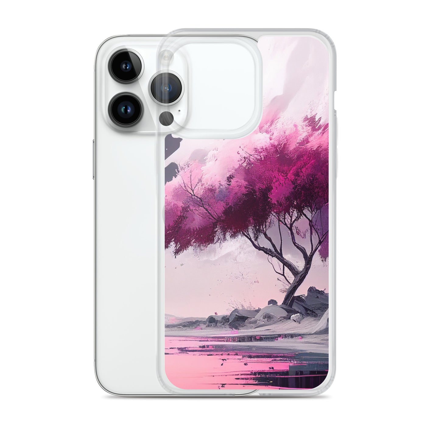 Pink Zen Tree iPhone Case